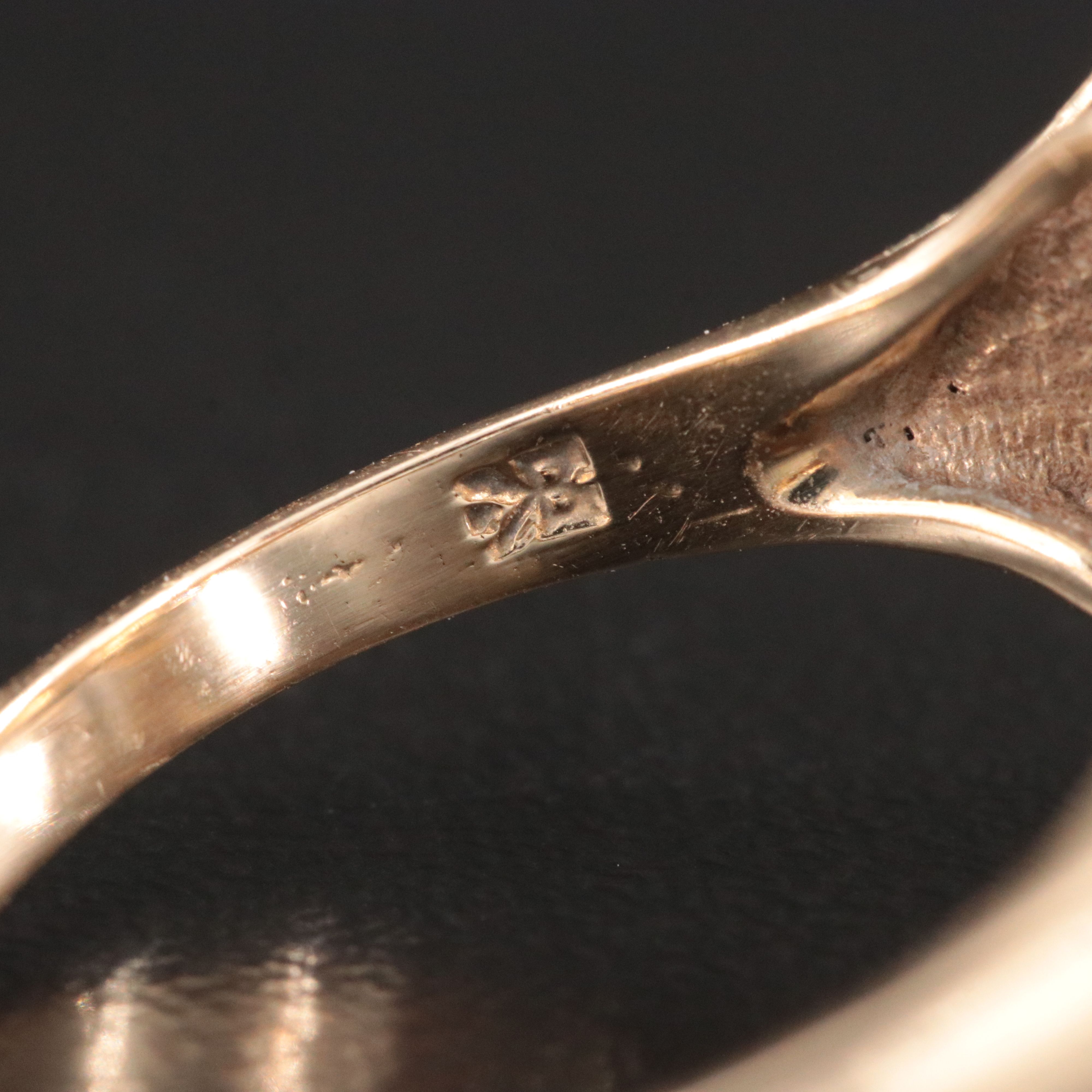 14K Pearl and Diamond Pearl Ring