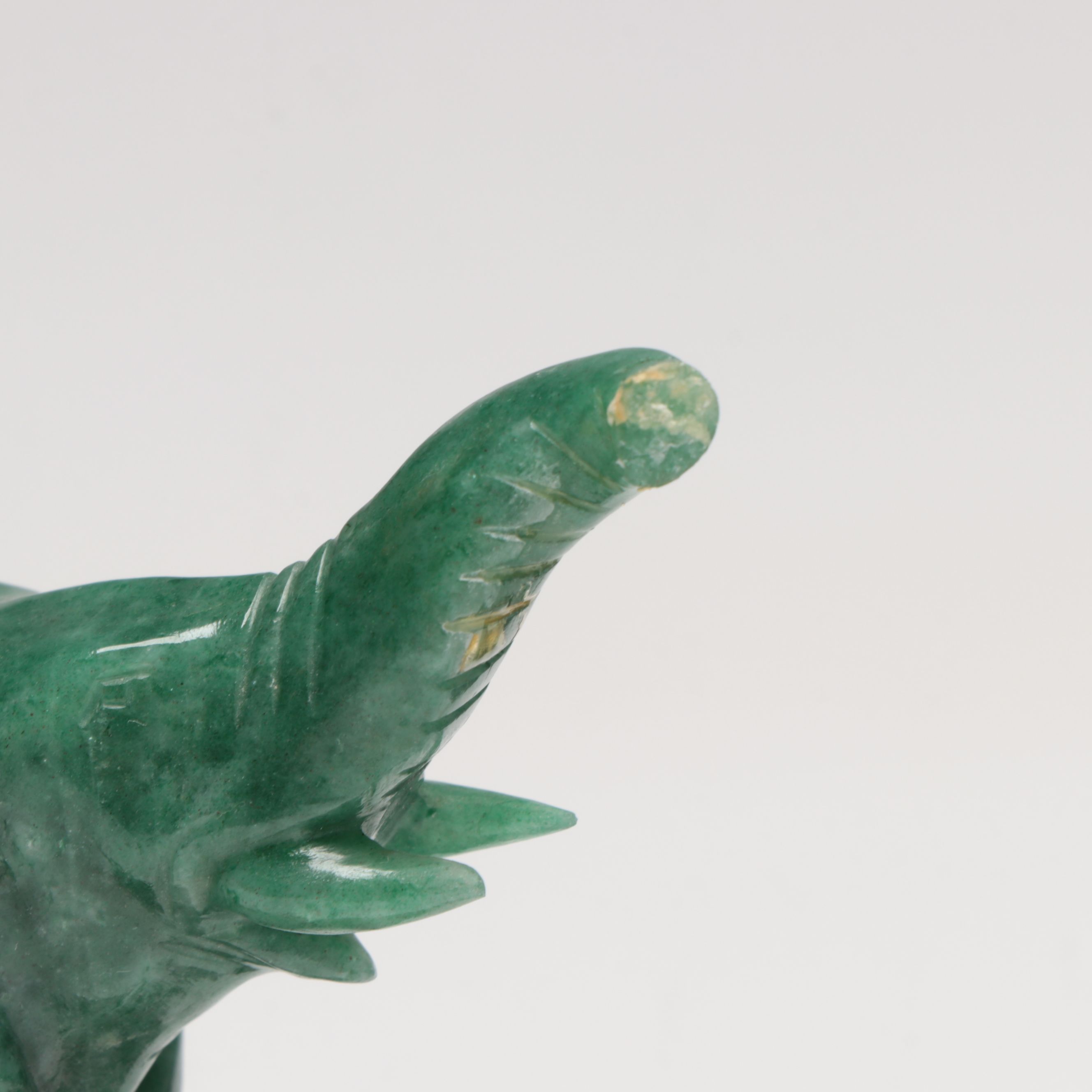 Serpentine Carved Elephant Figurines