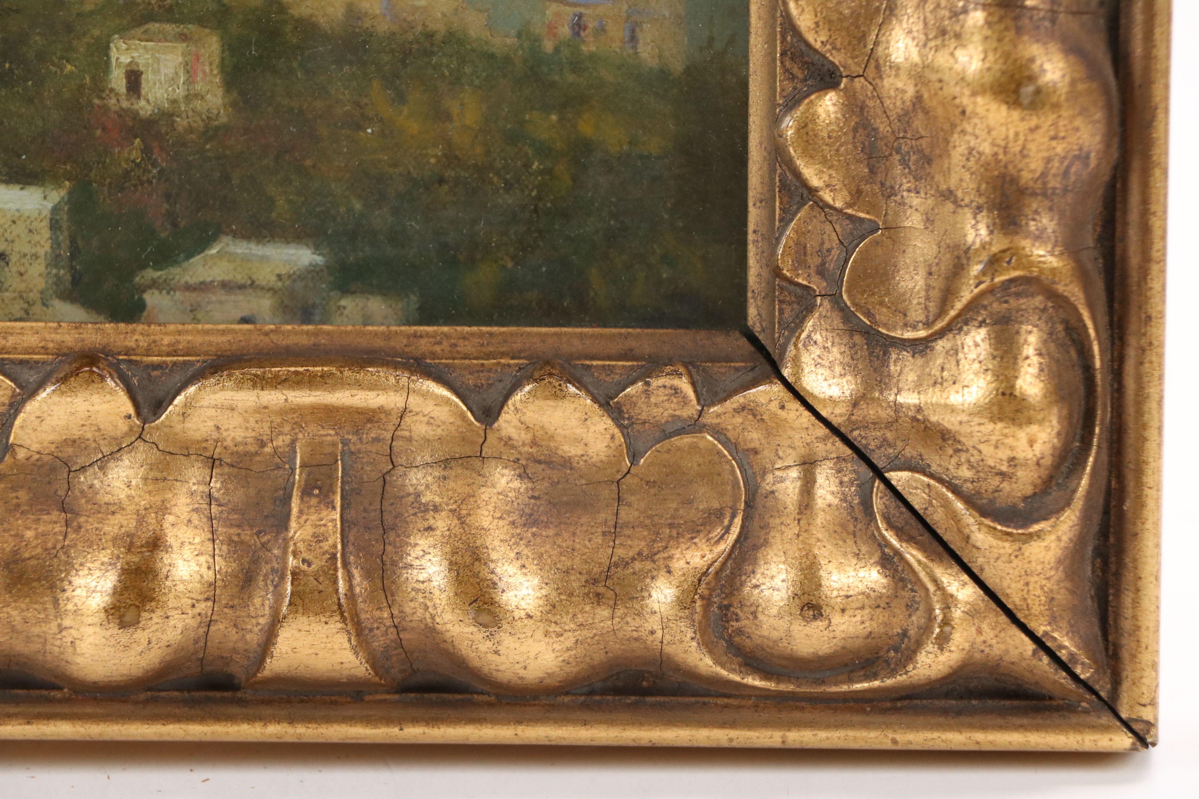 Oil Painting of Gulf of Naples, Early 20th Century