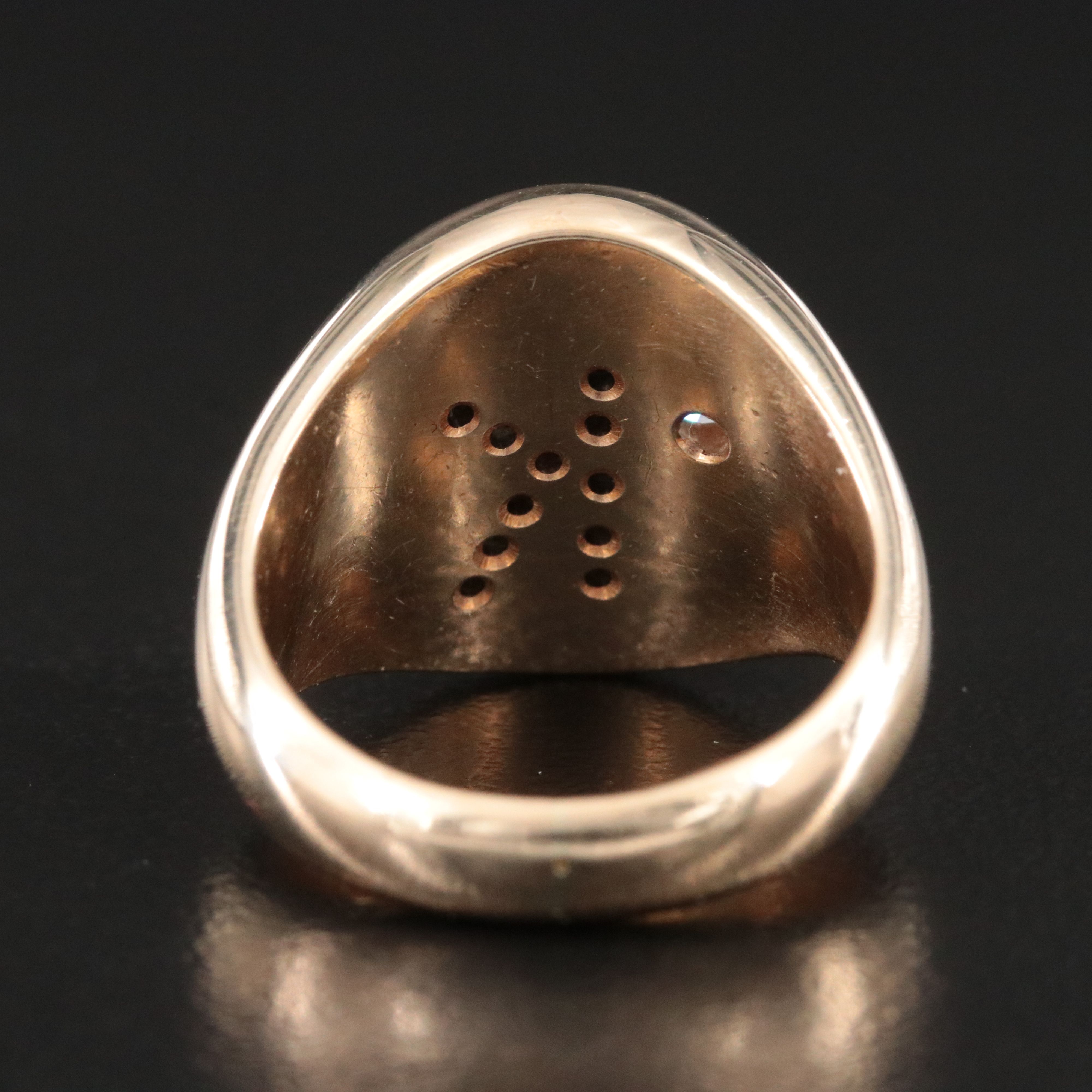 14K 0.50 CTW Diamond Initial Signet Ring