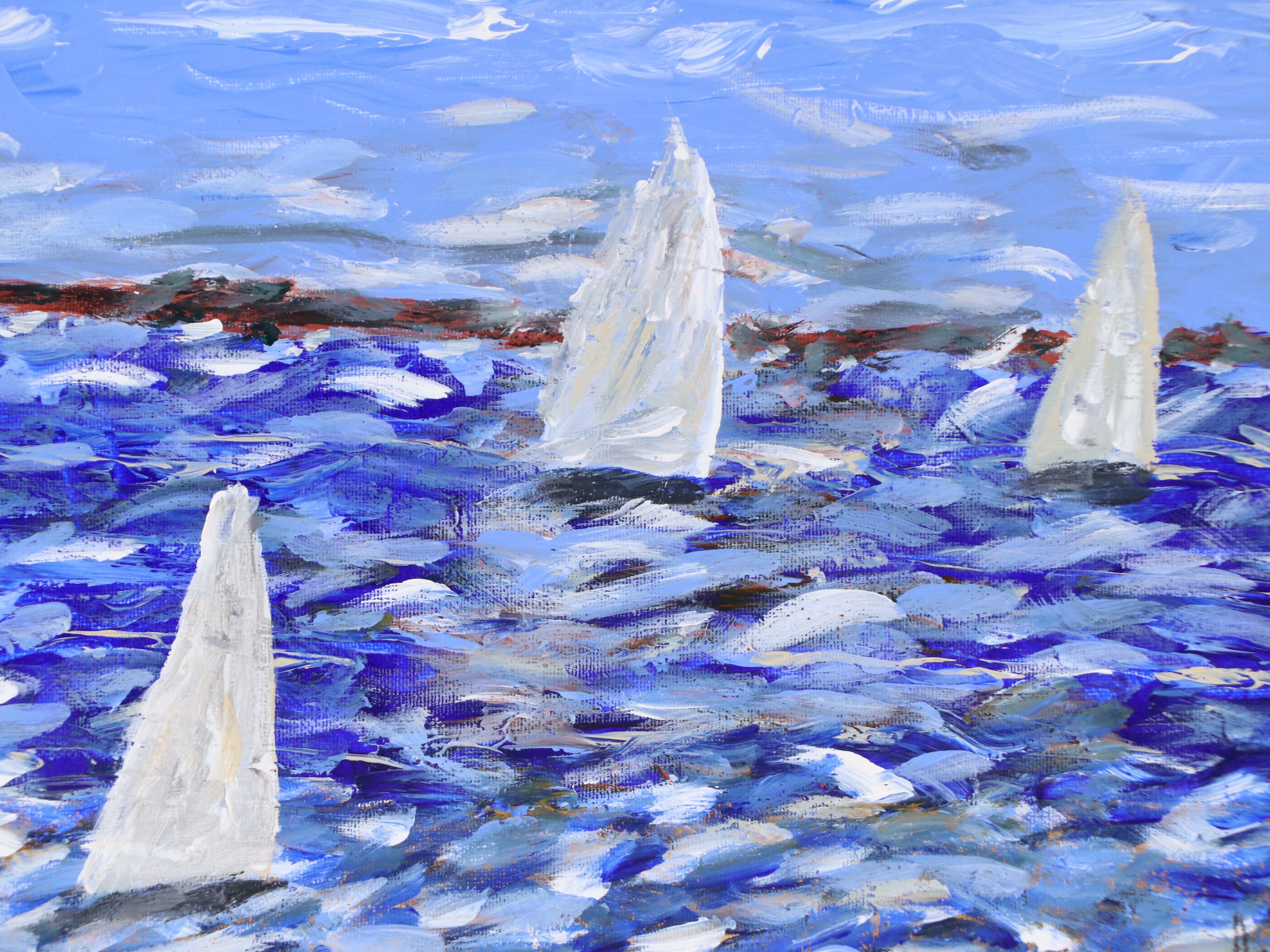 Cal Long Oil Painting "Sailing," 2023