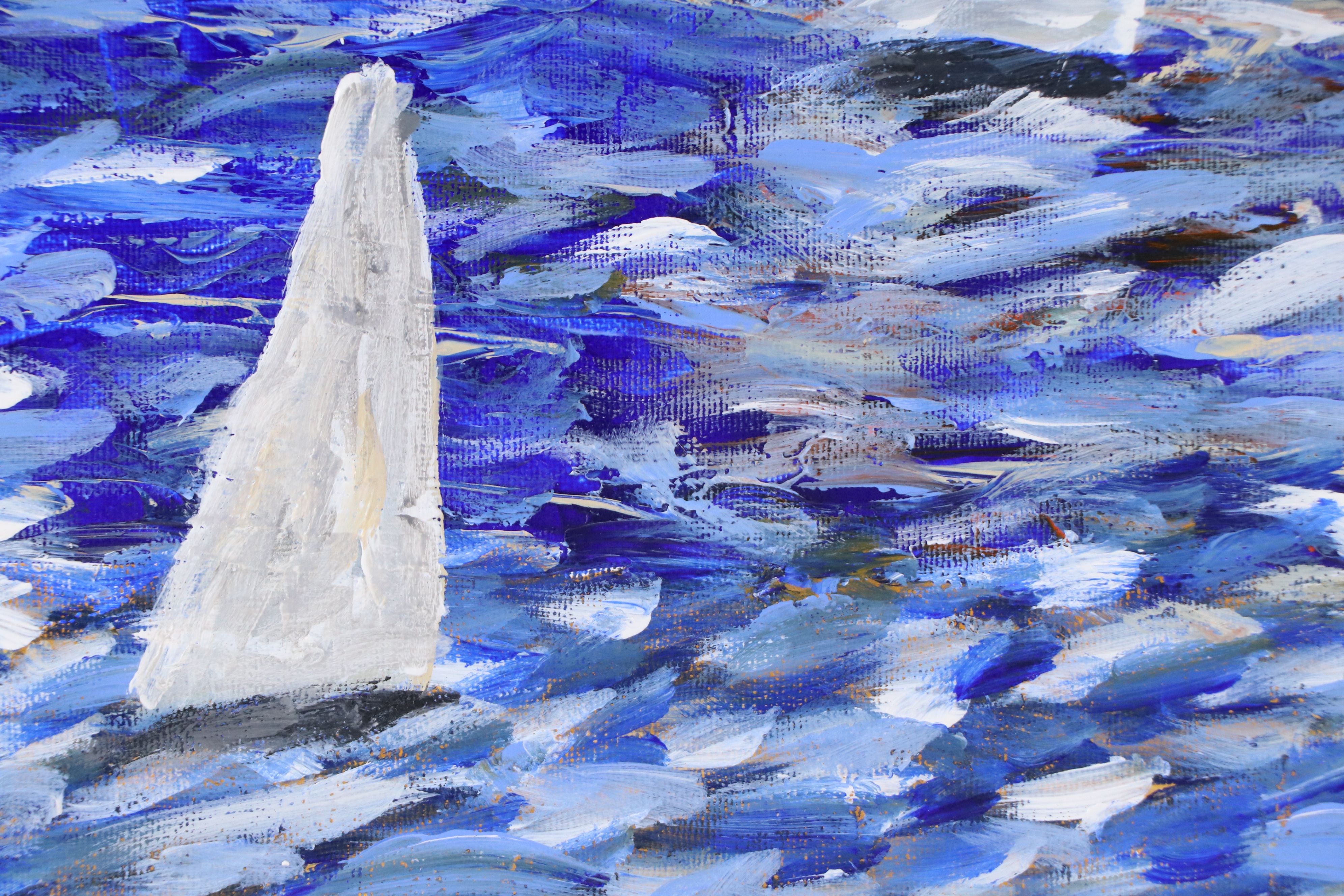 Cal Long Oil Painting "Sailing," 2023