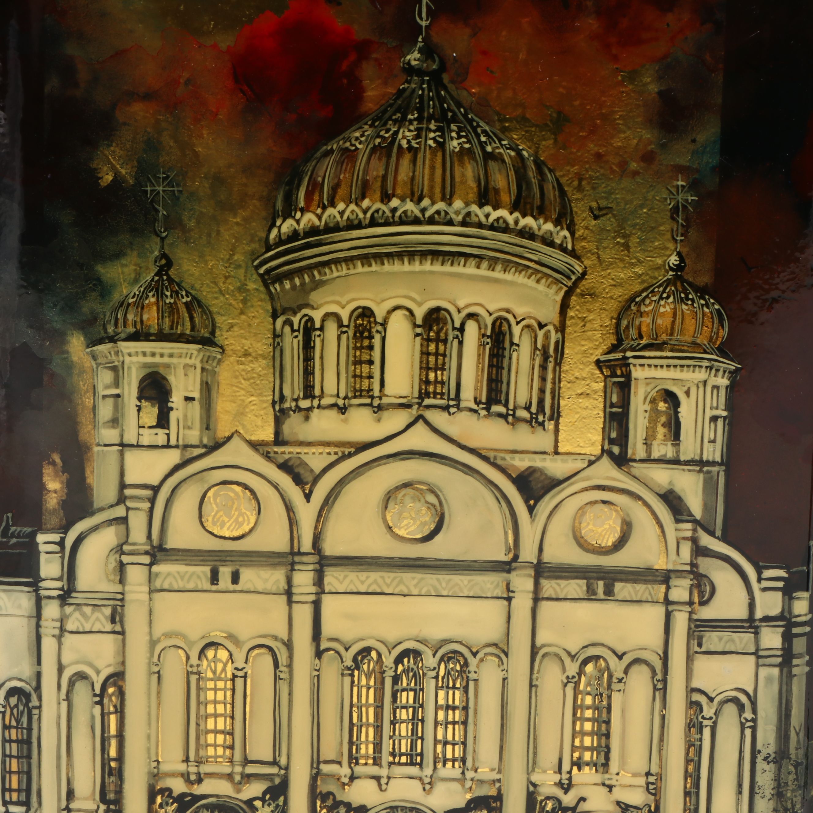 Russian Hand-Painted Cathedral of Christ the Savior and More Lacquerware Boxes