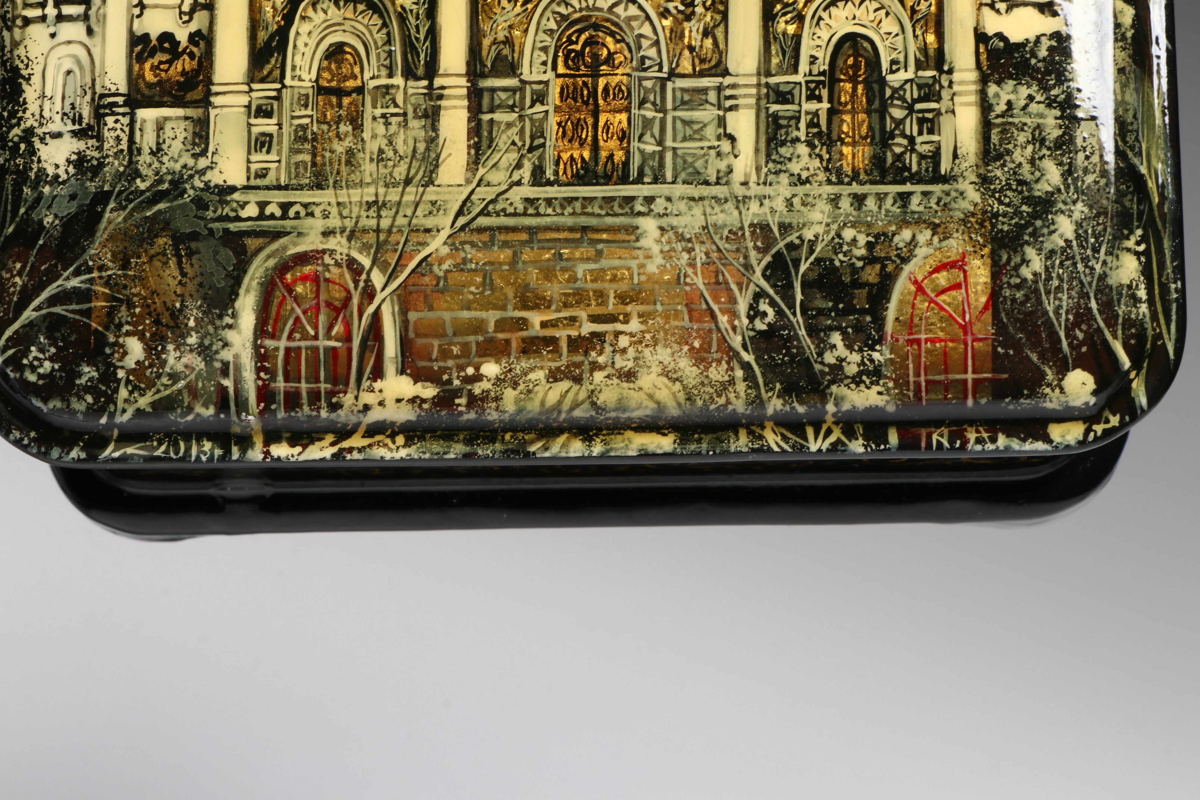 Russian Hand-Painted Cathedral of Christ the Savior and More Lacquerware Boxes