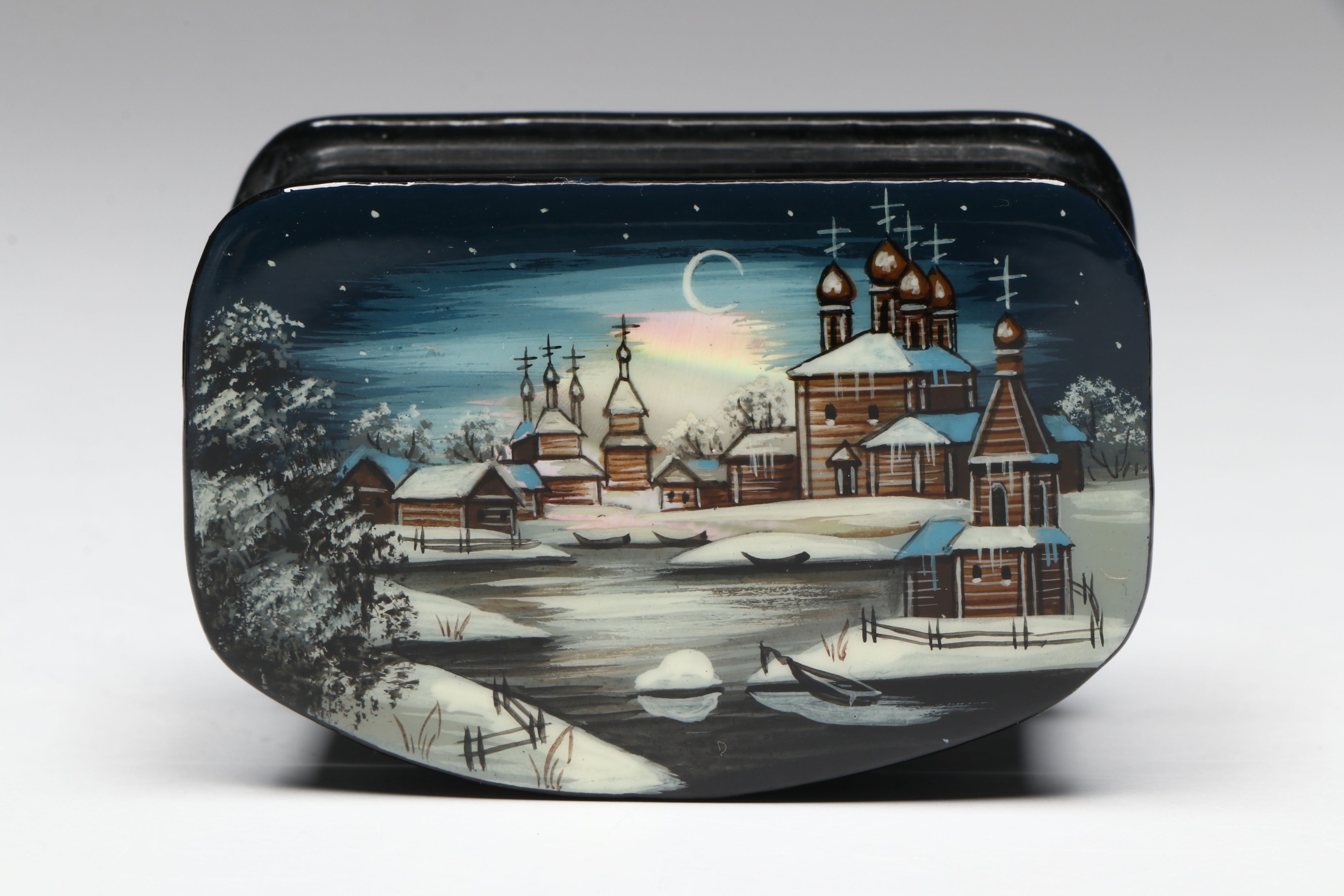 Russian Hand-Painted Cathedral of Christ the Savior and More Lacquerware Boxes