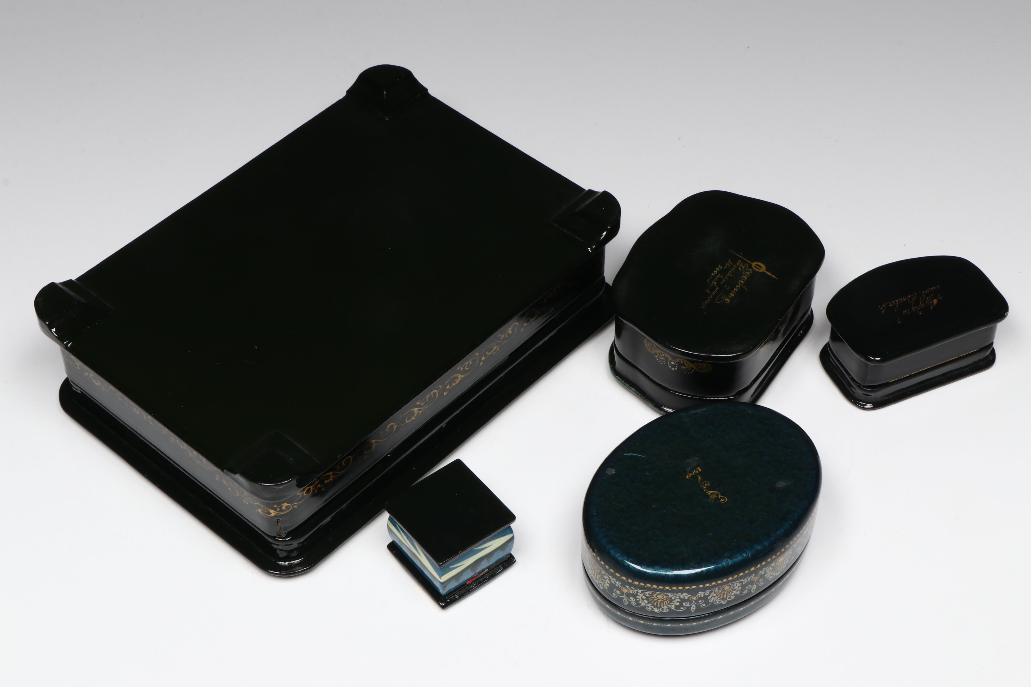 Russian Hand-Painted Cathedral of Christ the Savior and More Lacquerware Boxes