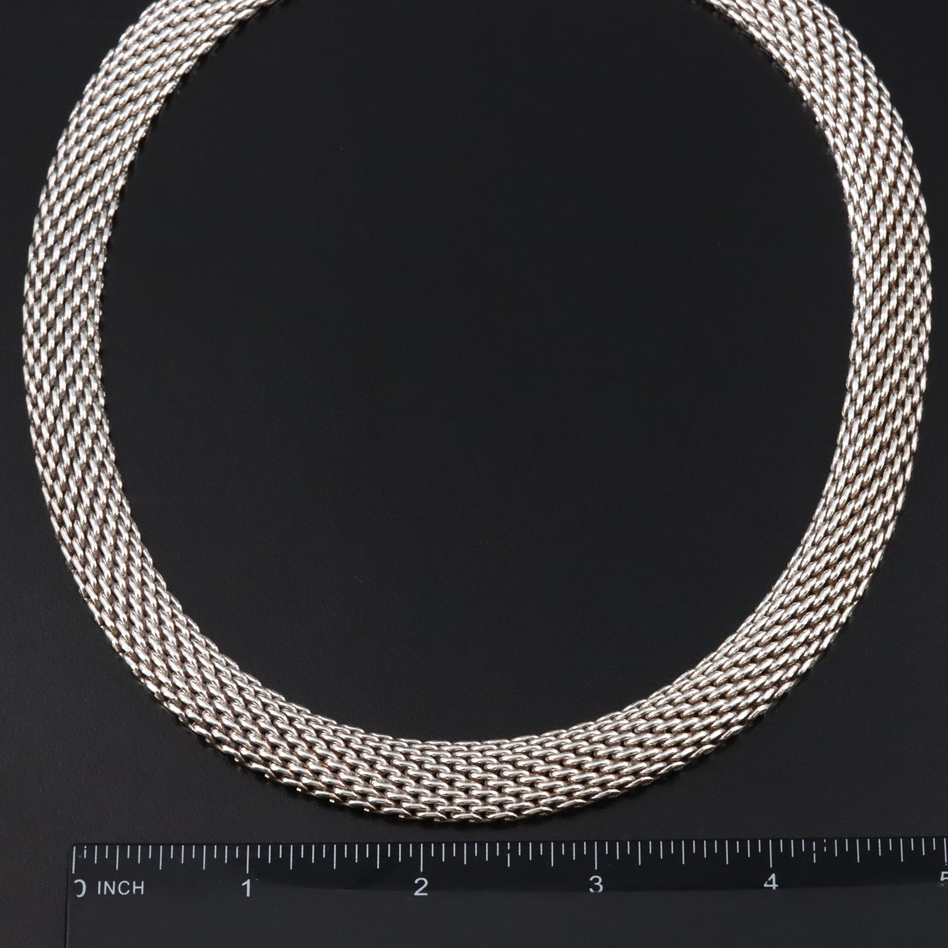 Tiffany & Co. Somerset Sterling Mesh Necklace