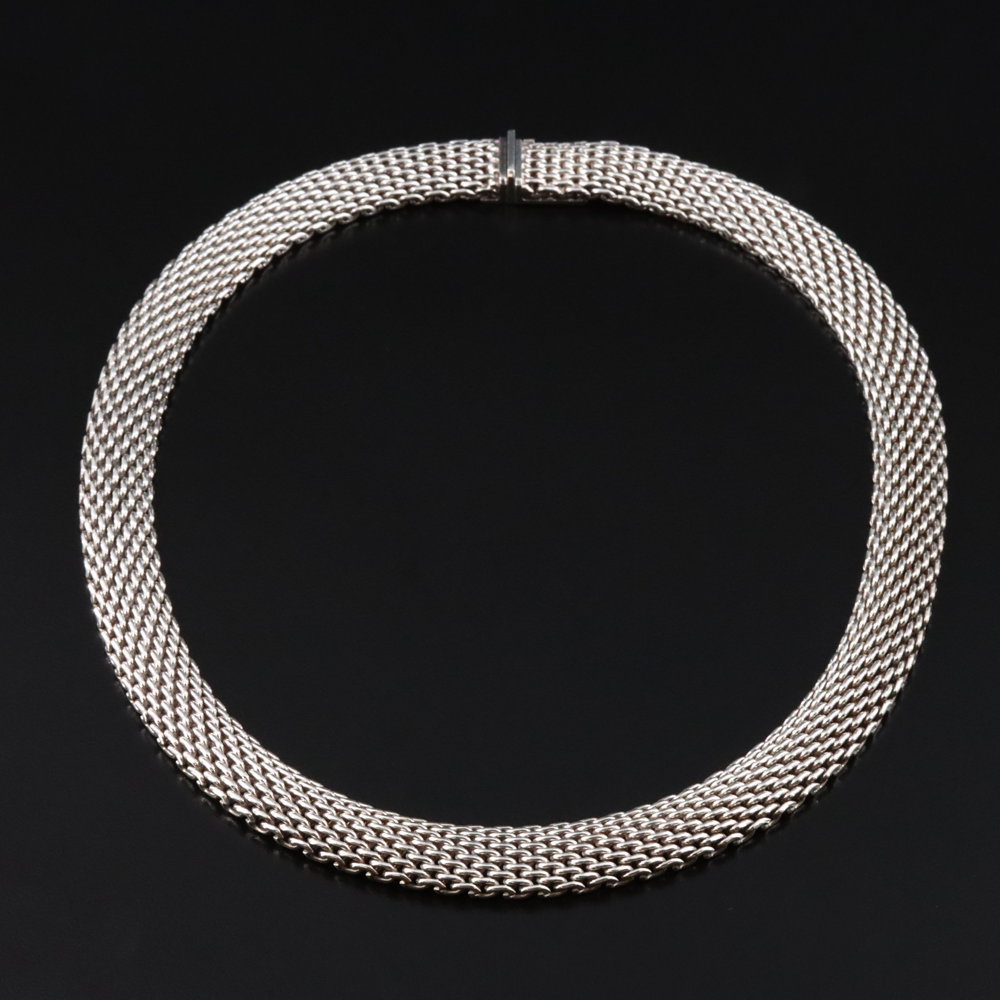 Tiffany & Co. Somerset Sterling Mesh Necklace
