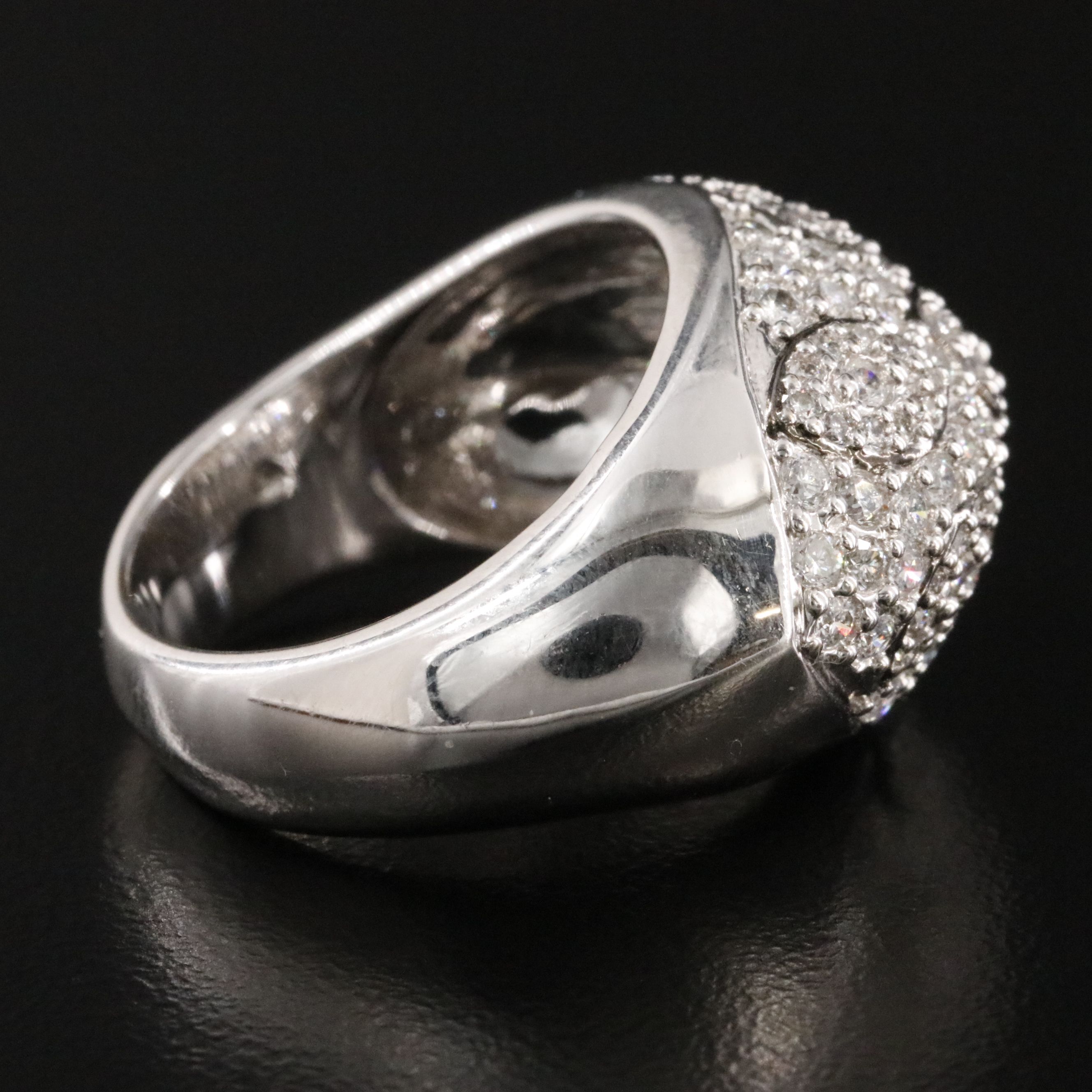 14K 1.49 CTW Diamond Knife Edge Dome Ring