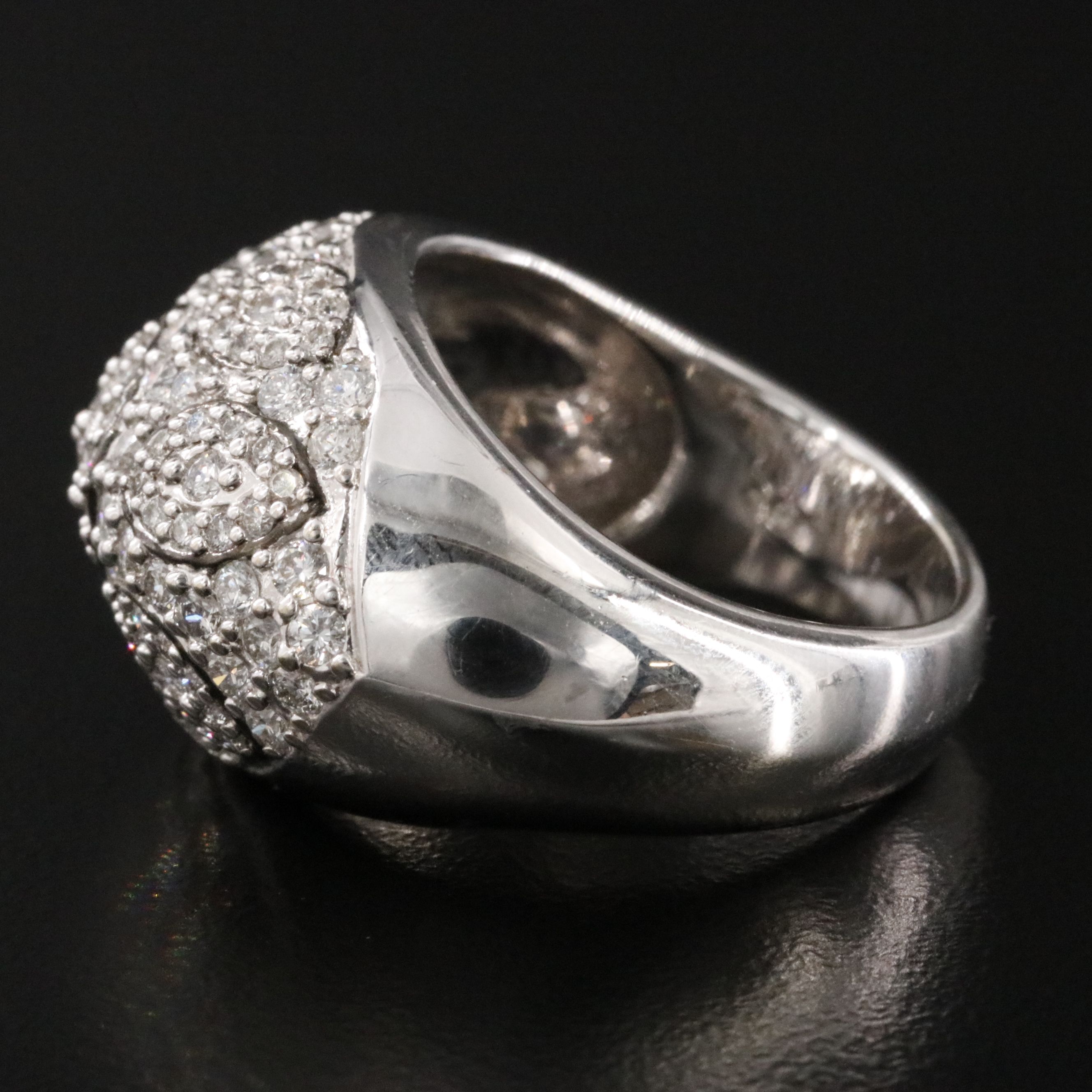 14K 1.49 CTW Diamond Knife Edge Dome Ring