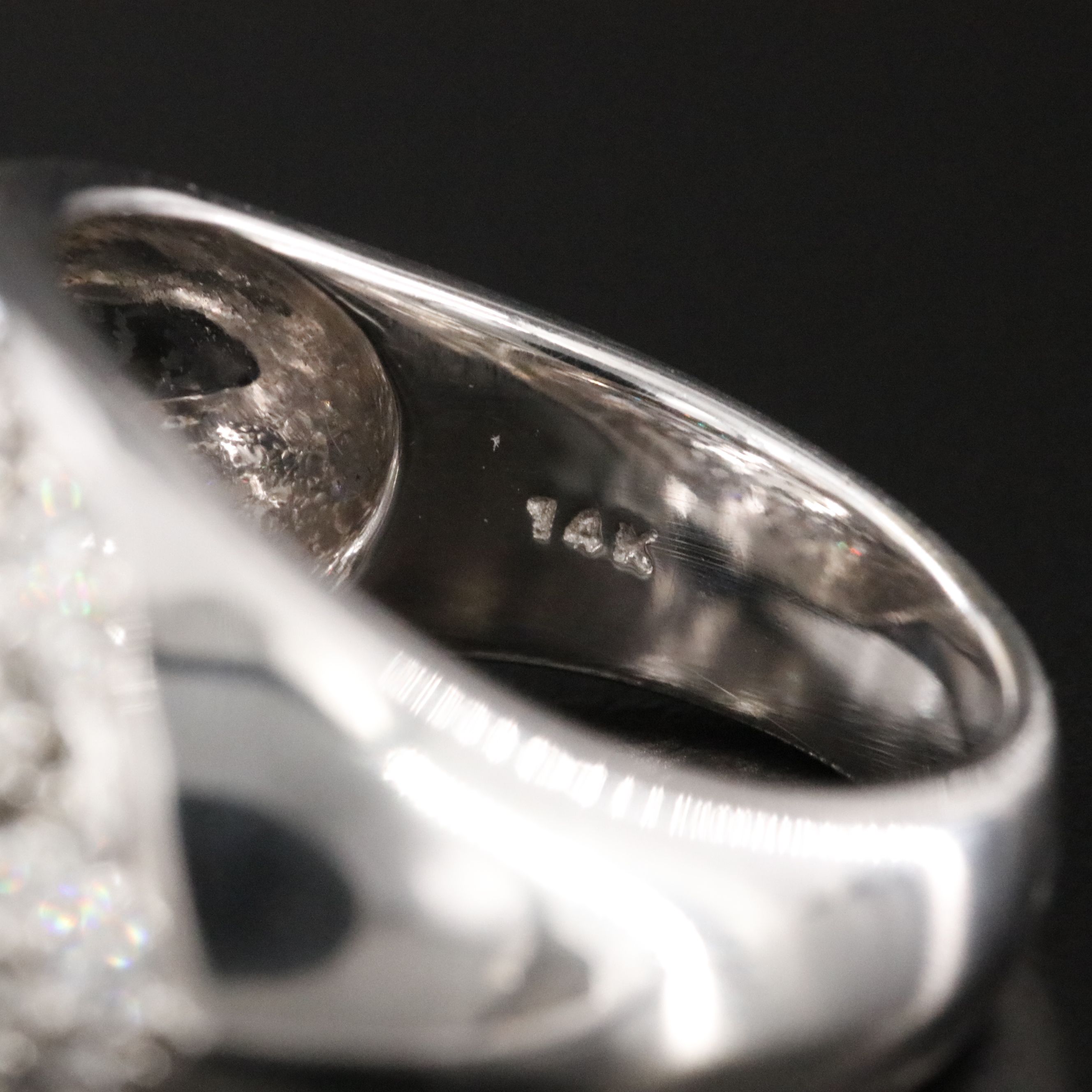 14K 1.49 CTW Diamond Knife Edge Dome Ring