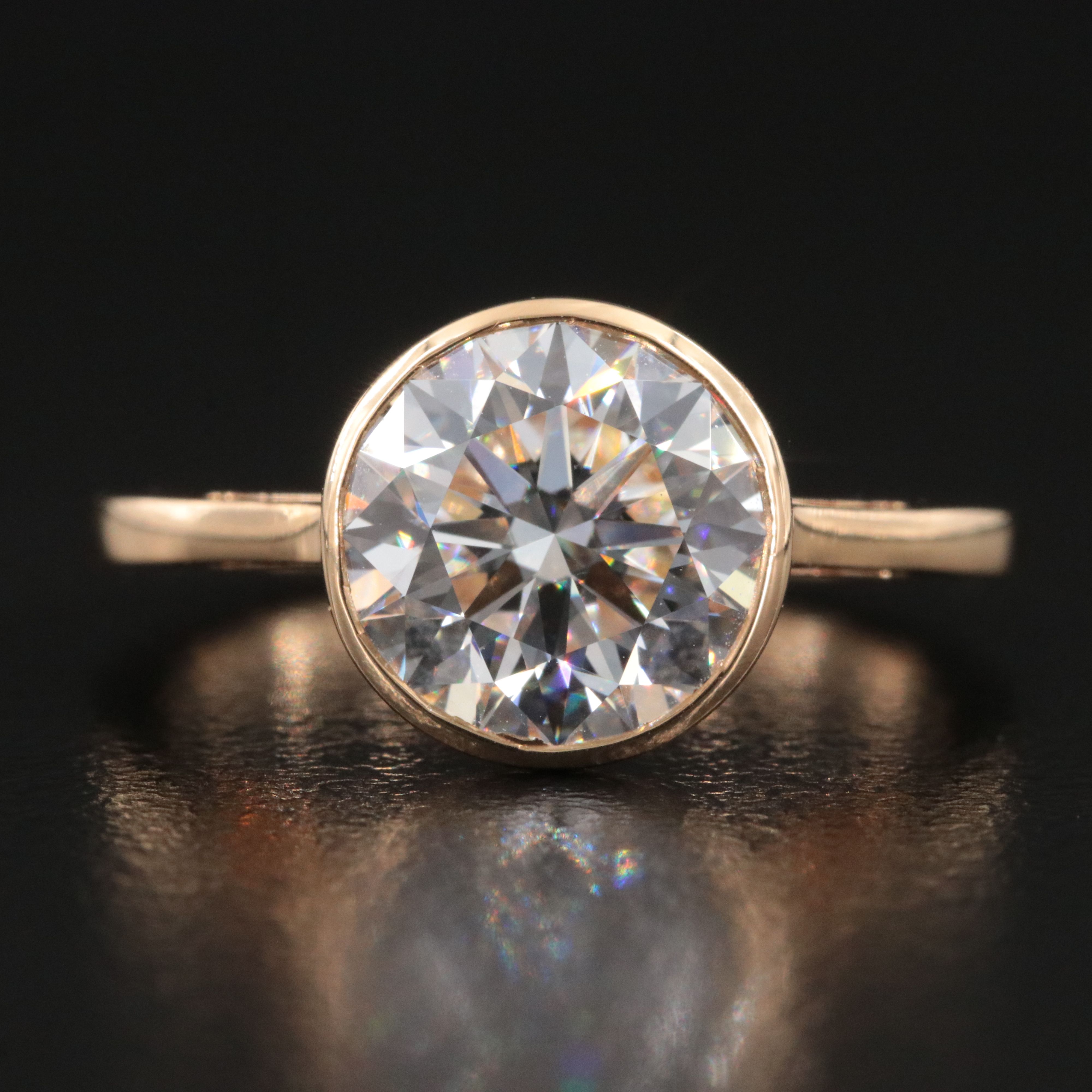 18K 2.56 CT Lab Grown Diamond Solitaire Ring with IGI Report