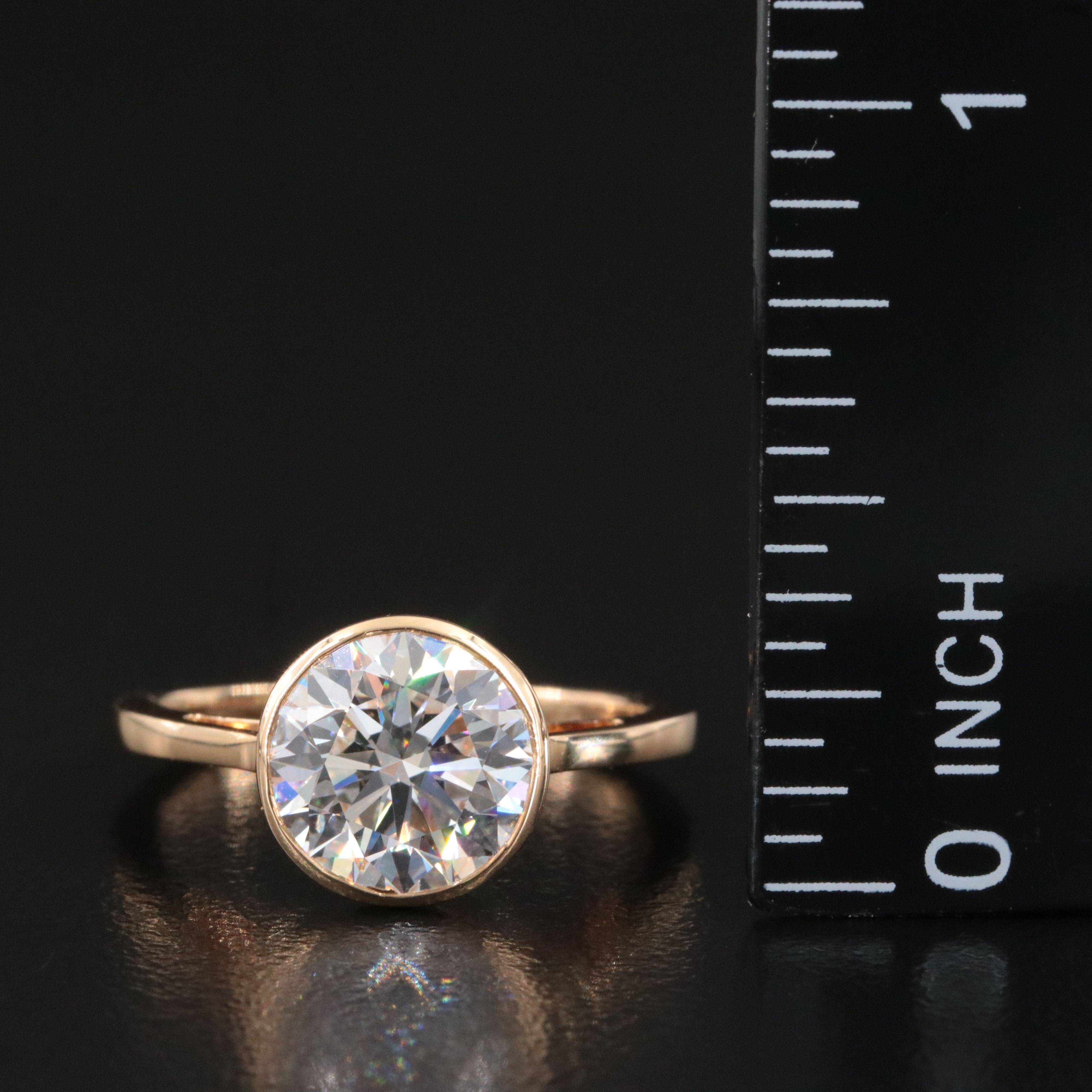 18K 2.56 CT Lab Grown Diamond Solitaire Ring with IGI Report