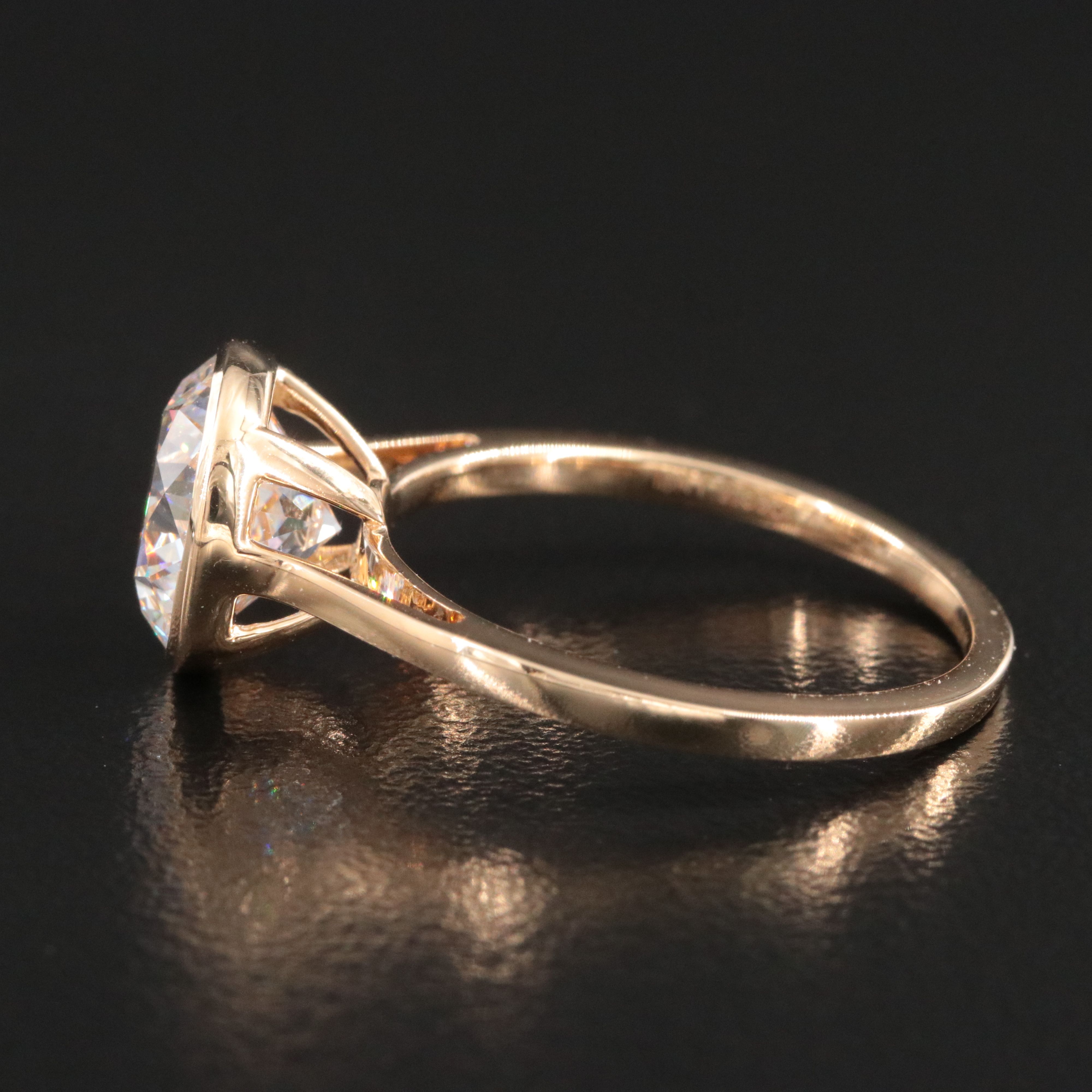 18K 2.56 CT Lab Grown Diamond Solitaire Ring with IGI Report