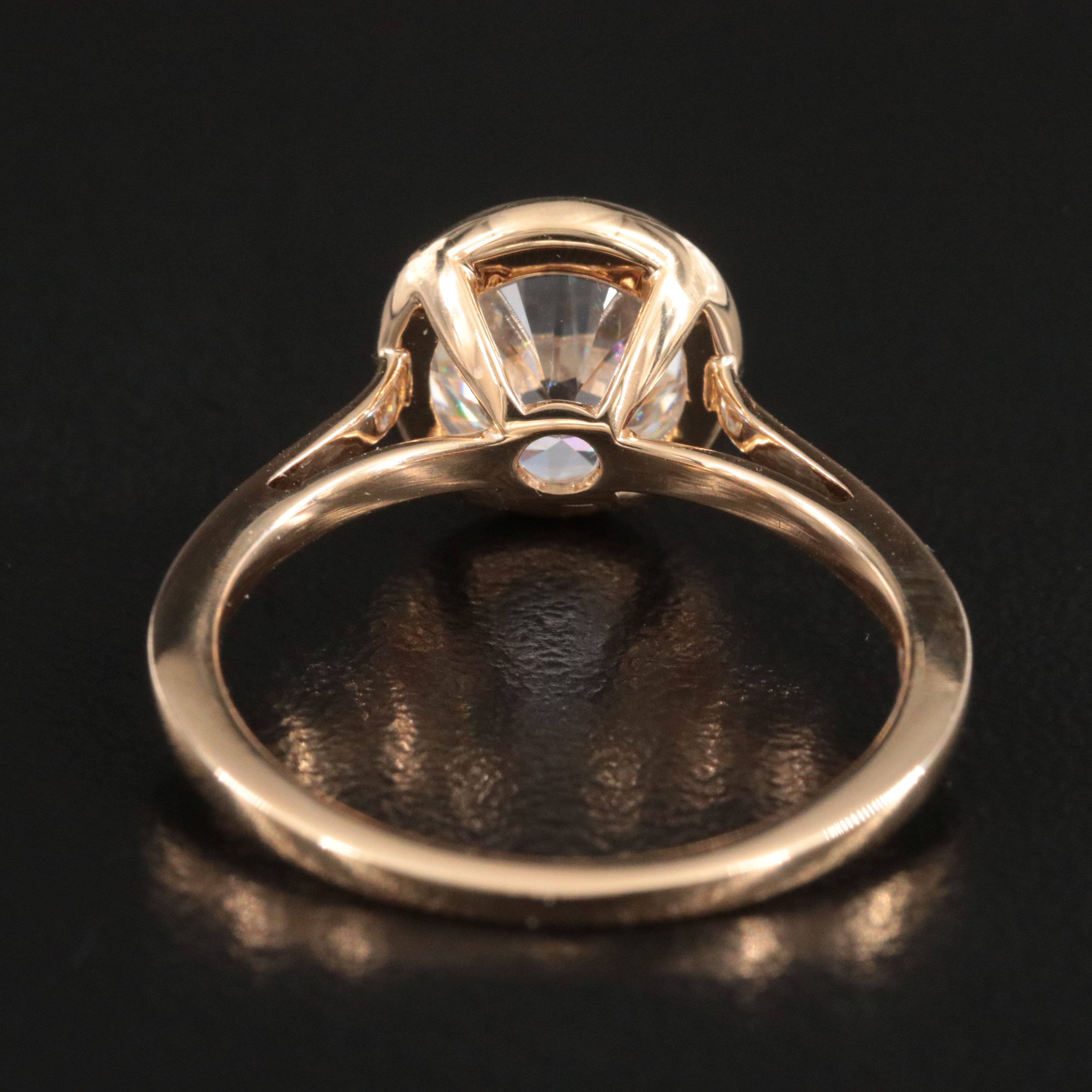 18K 2.56 CT Lab Grown Diamond Solitaire Ring with IGI Report