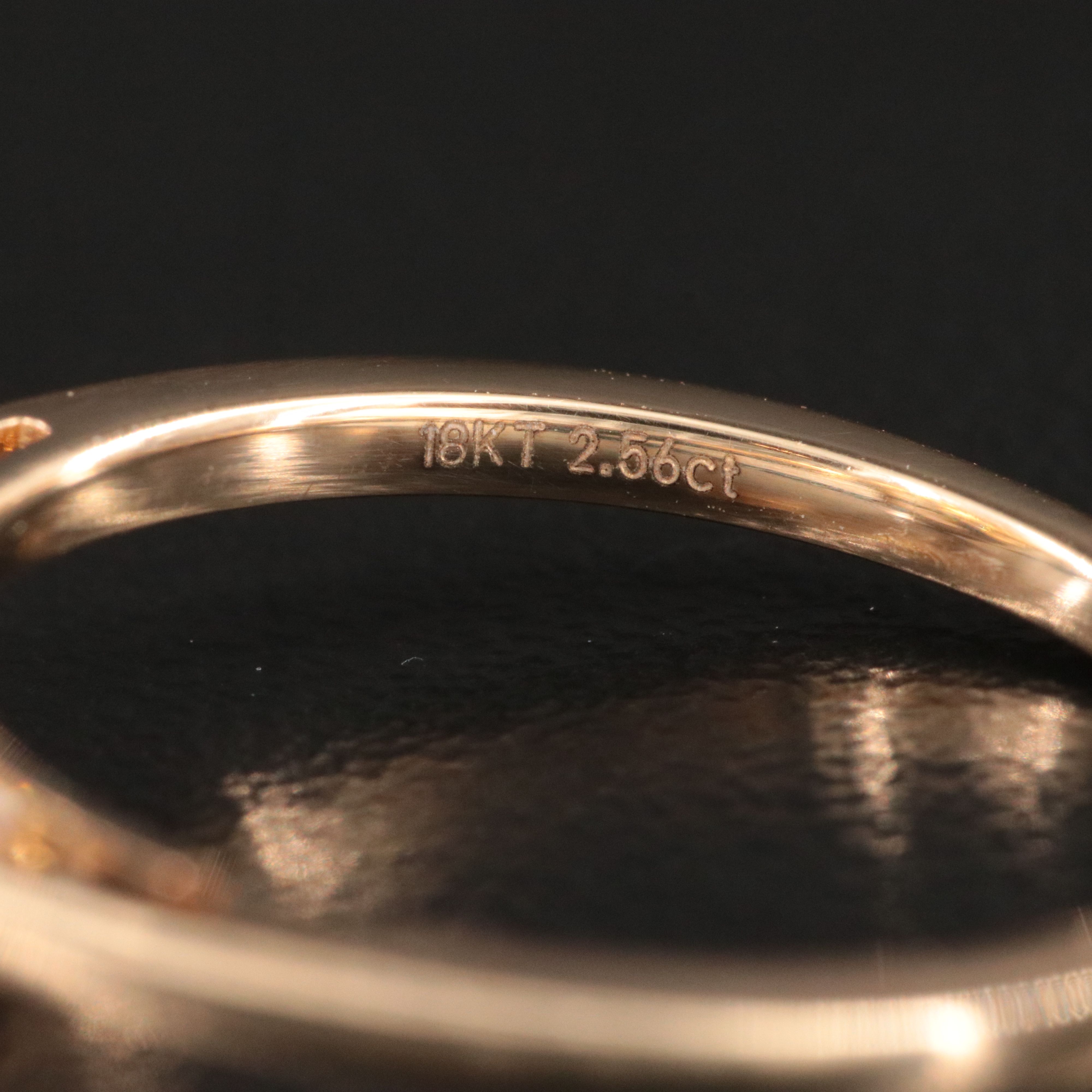 18K 2.56 CT Lab Grown Diamond Solitaire Ring with IGI Report