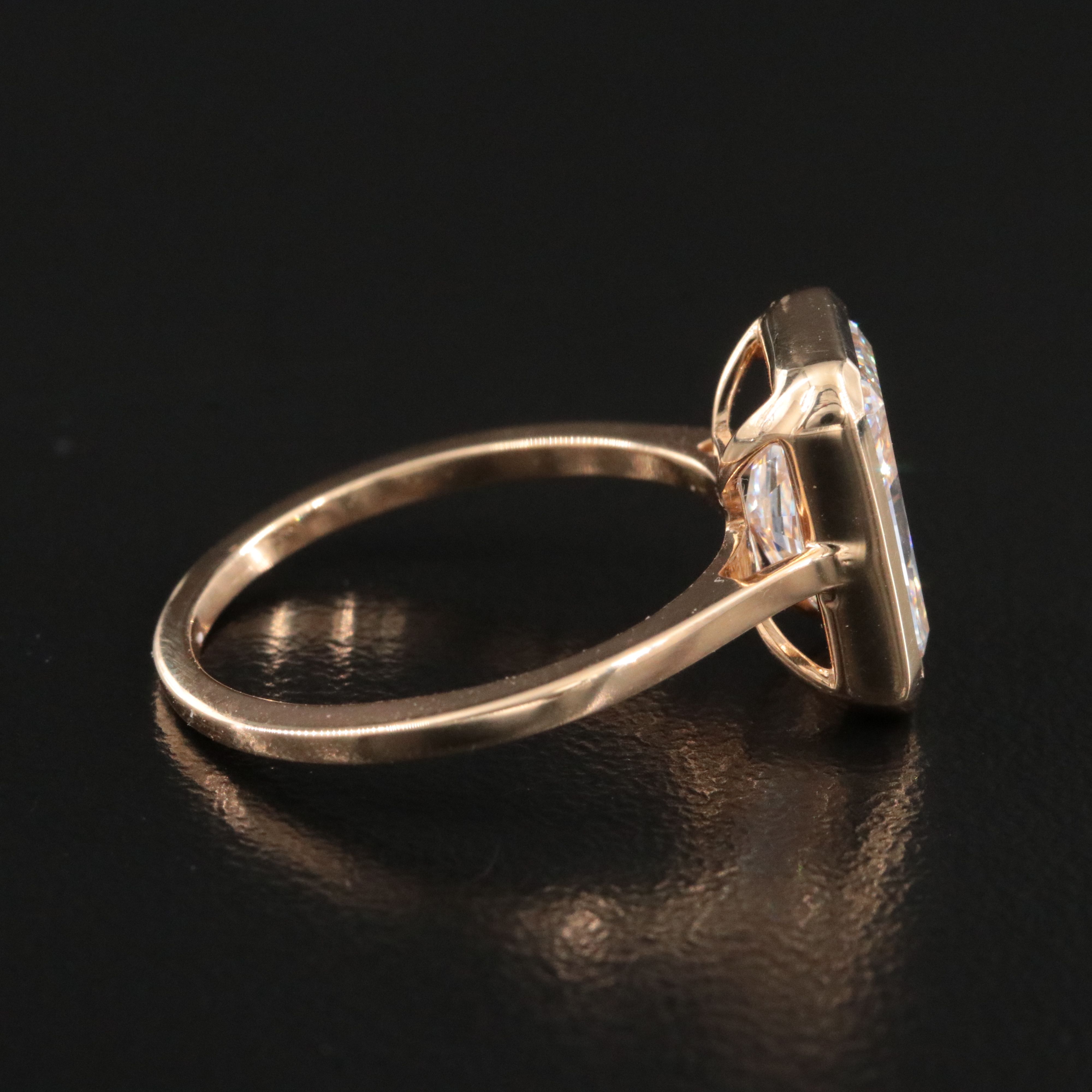 18K 3.10 CT Lab Grown Diamond Solitaire Ring with IGI Report