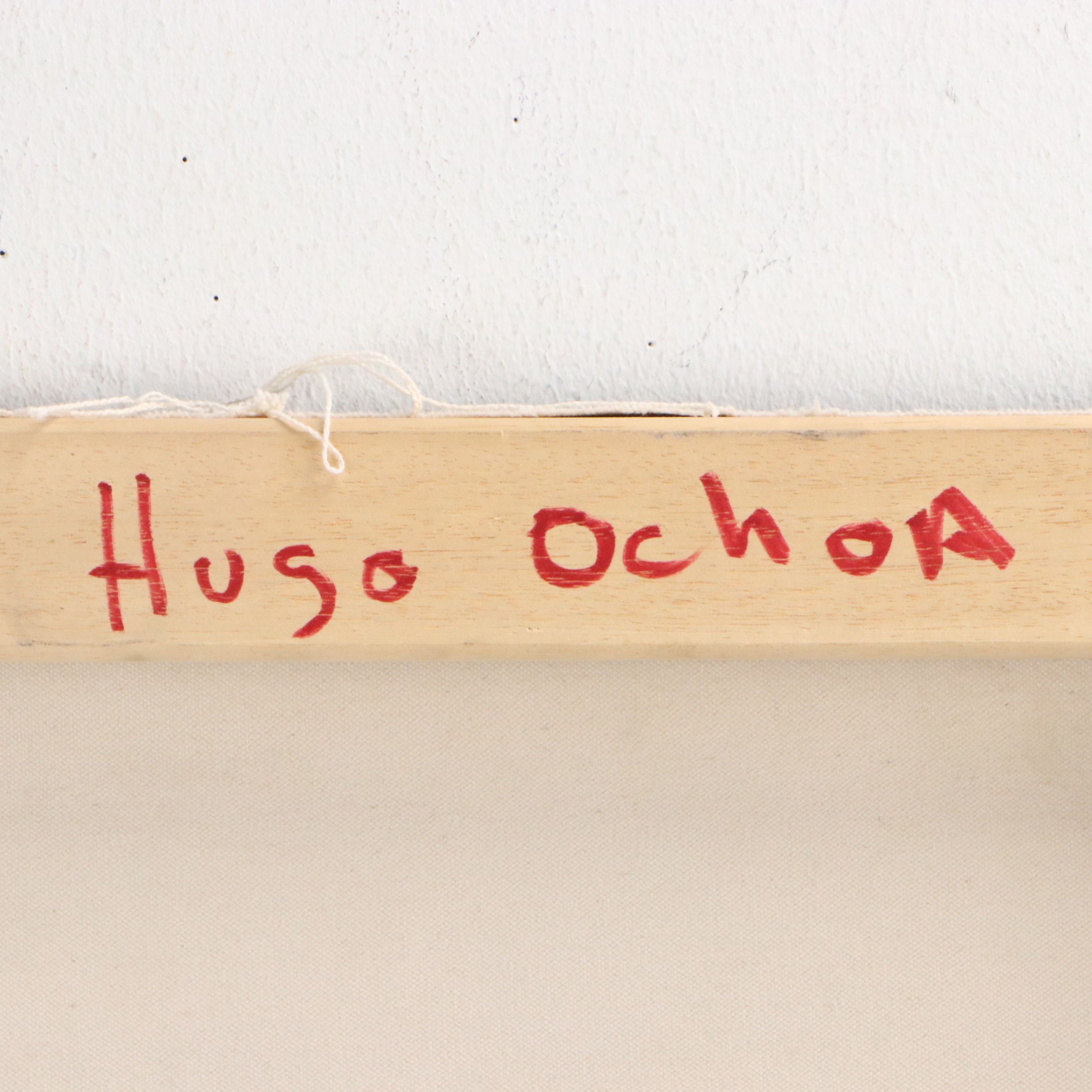 Attributed to Hugo Ochoa Acrylic Painting "Confesitorio," 2001