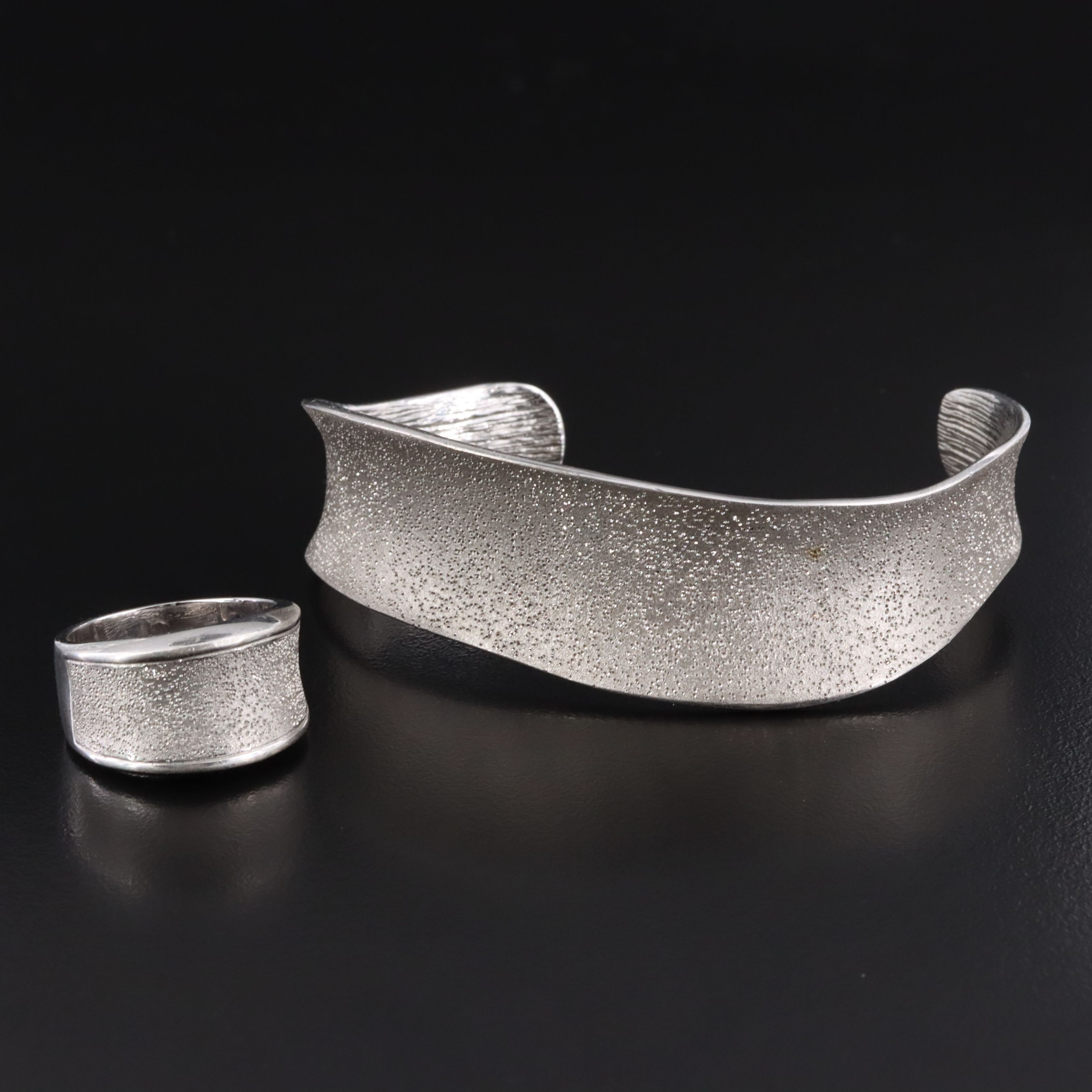Charles Garnier Sterling Cuff and Ring