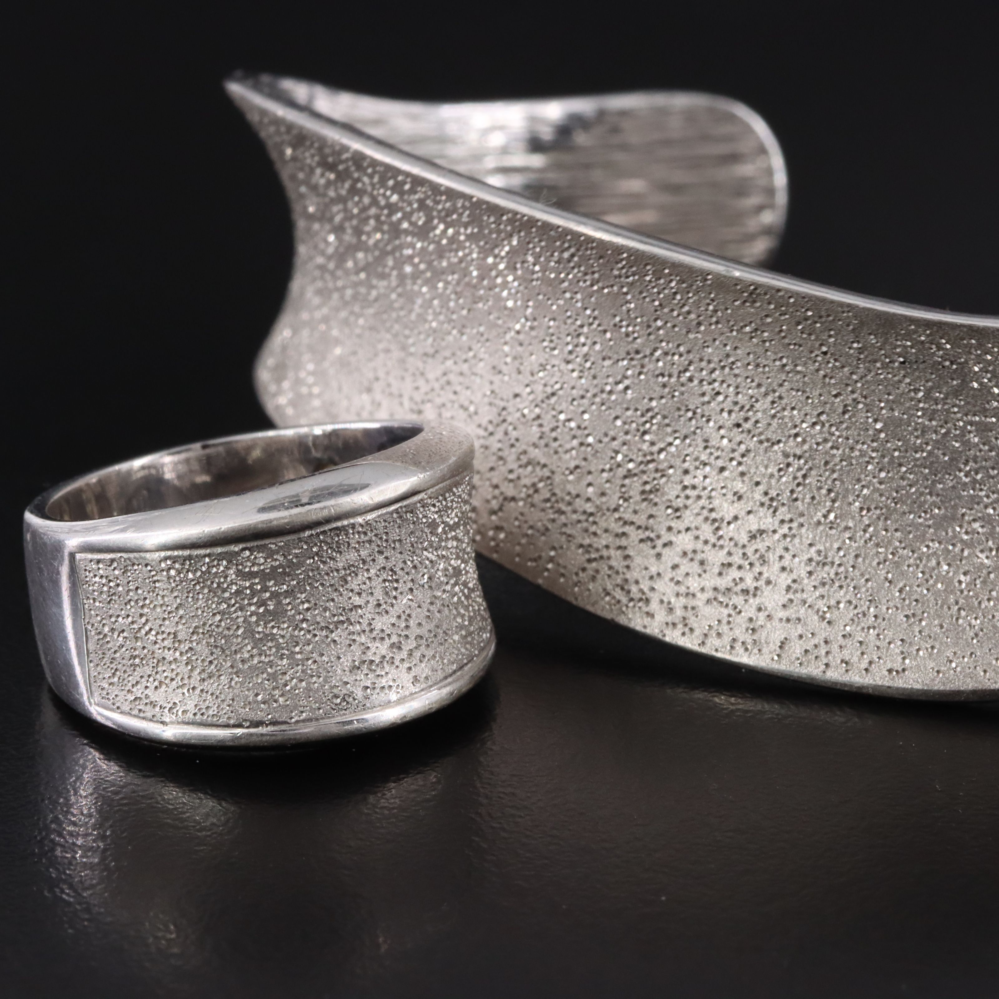 Charles Garnier Sterling Cuff and Ring