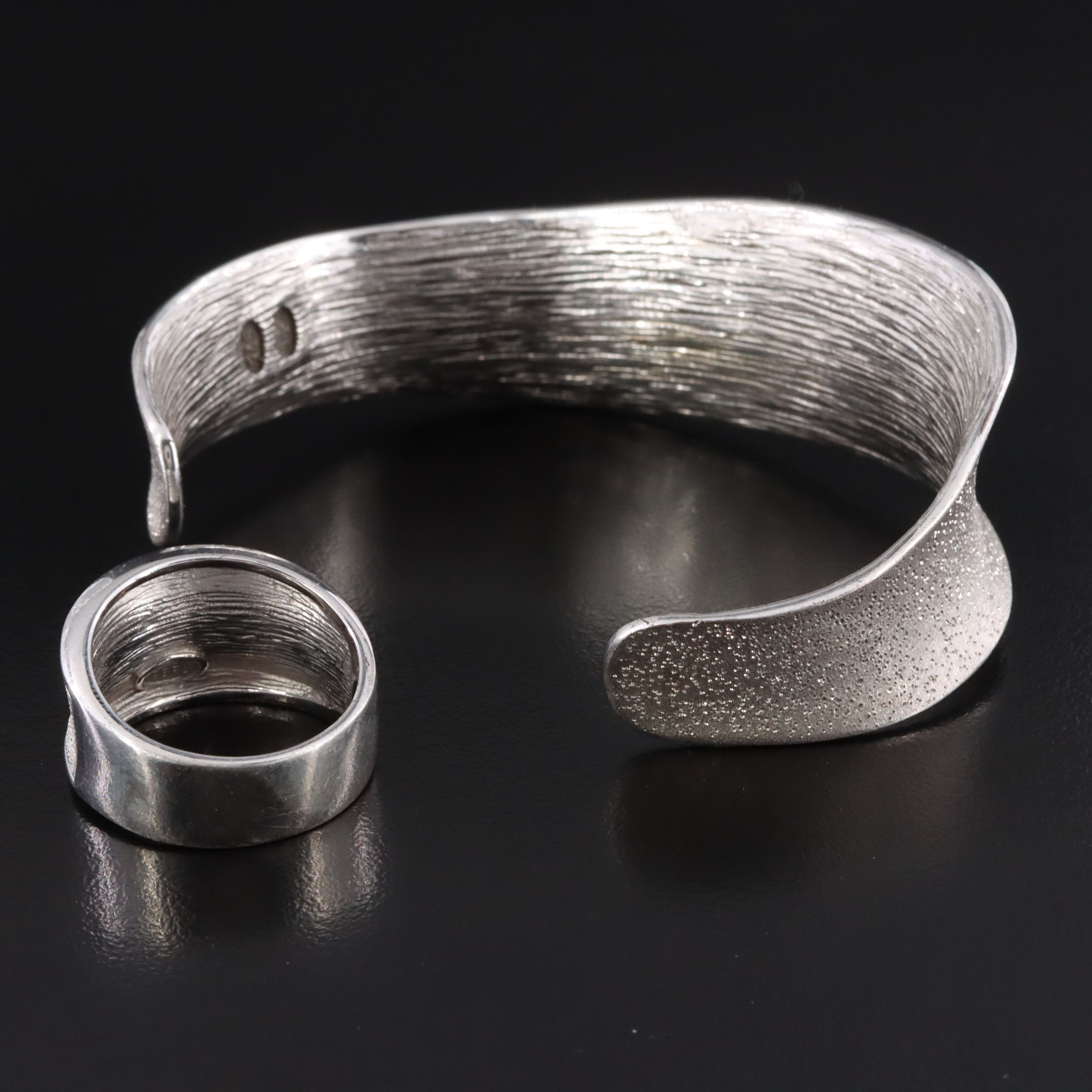 Charles Garnier Sterling Cuff and Ring