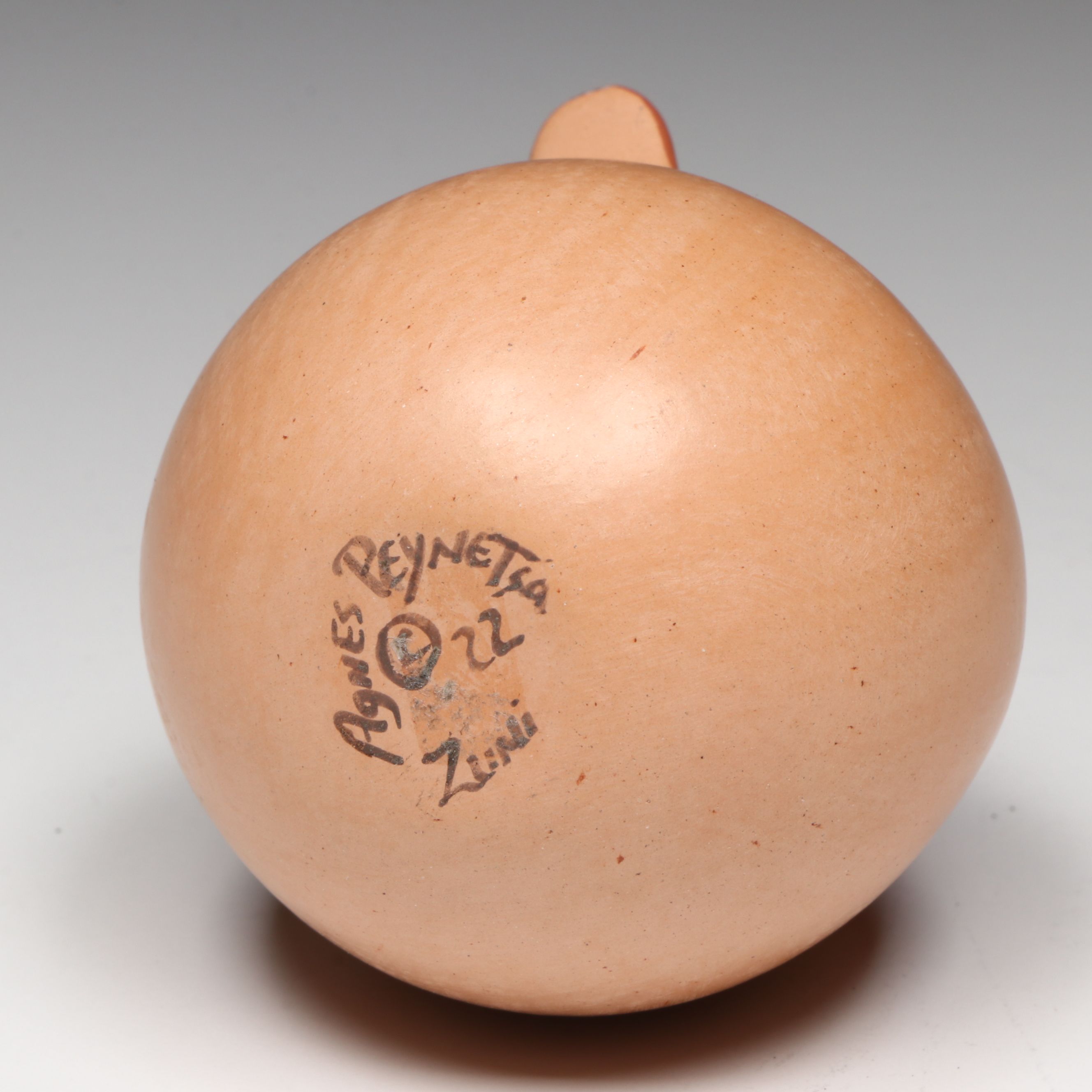 Agnes Peynetsa Zuni Pueblo Pottery Frog Seed Pot