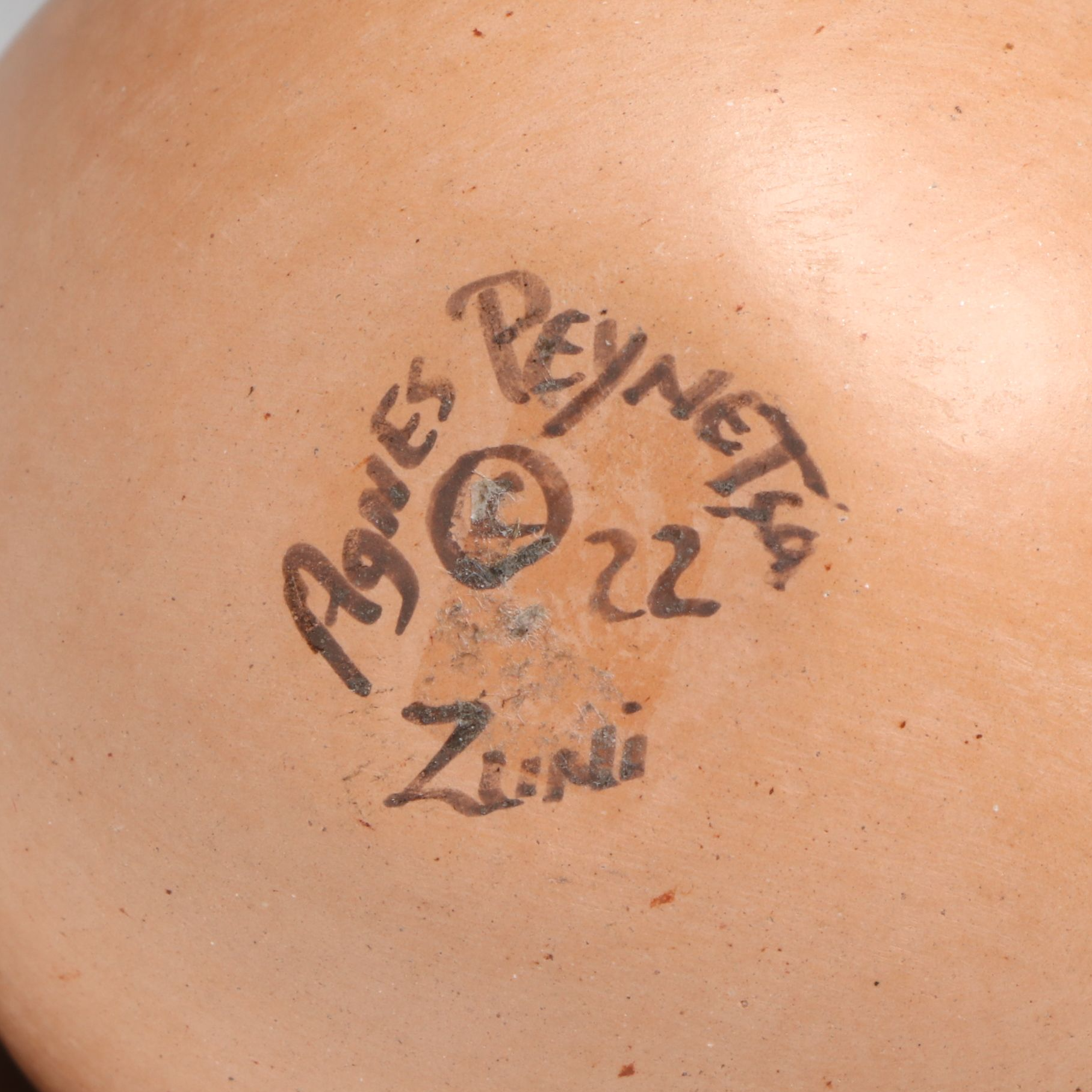 Agnes Peynetsa Zuni Pueblo Pottery Frog Seed Pot