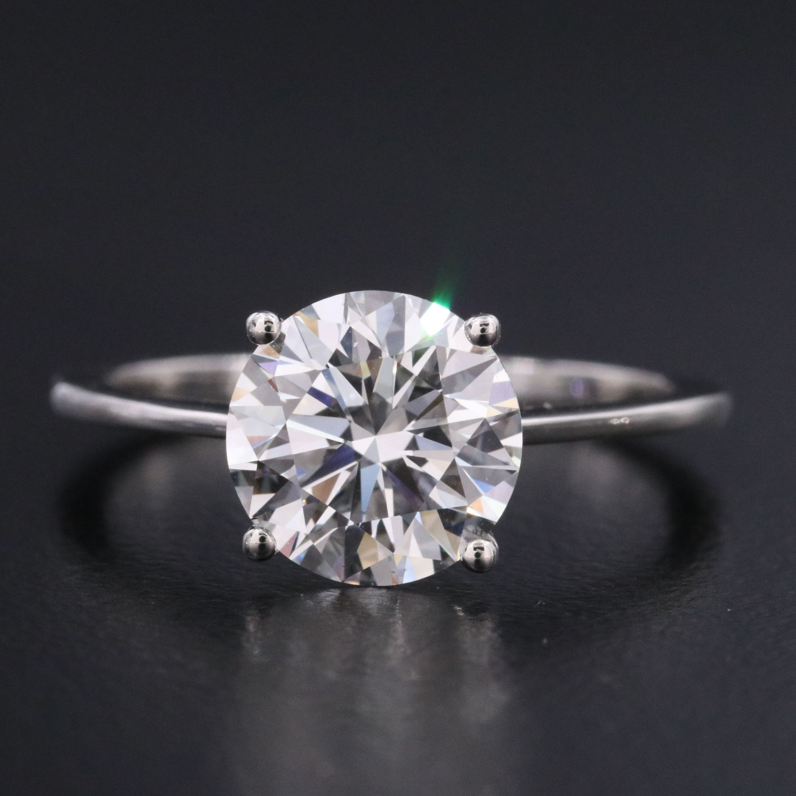 18K 3.07 CT Lab Grown Diamond Solitaire Ring with IGI Report