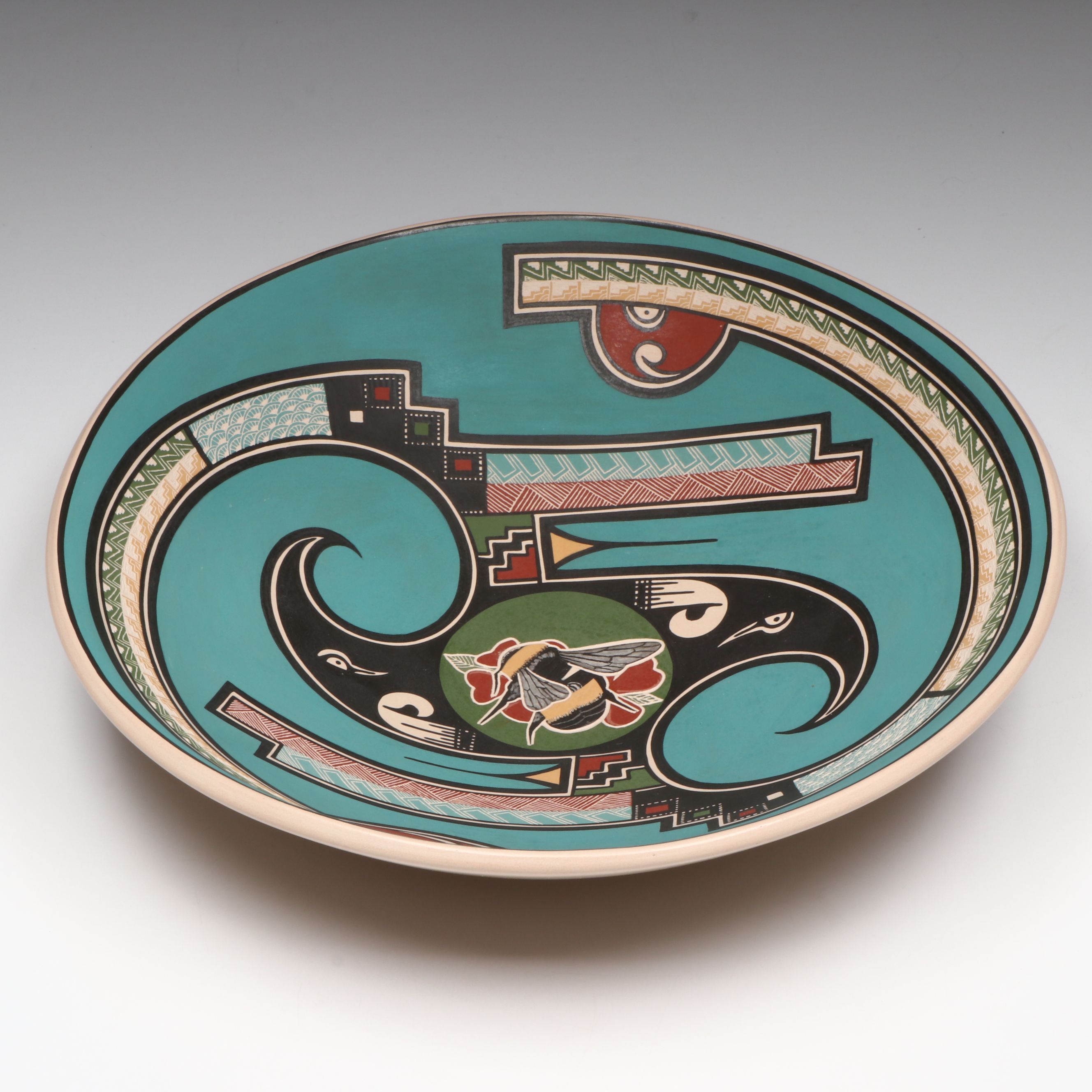 Janet Pedregón Mata Ortiz Pueblo Polychrome Pottery Bowl