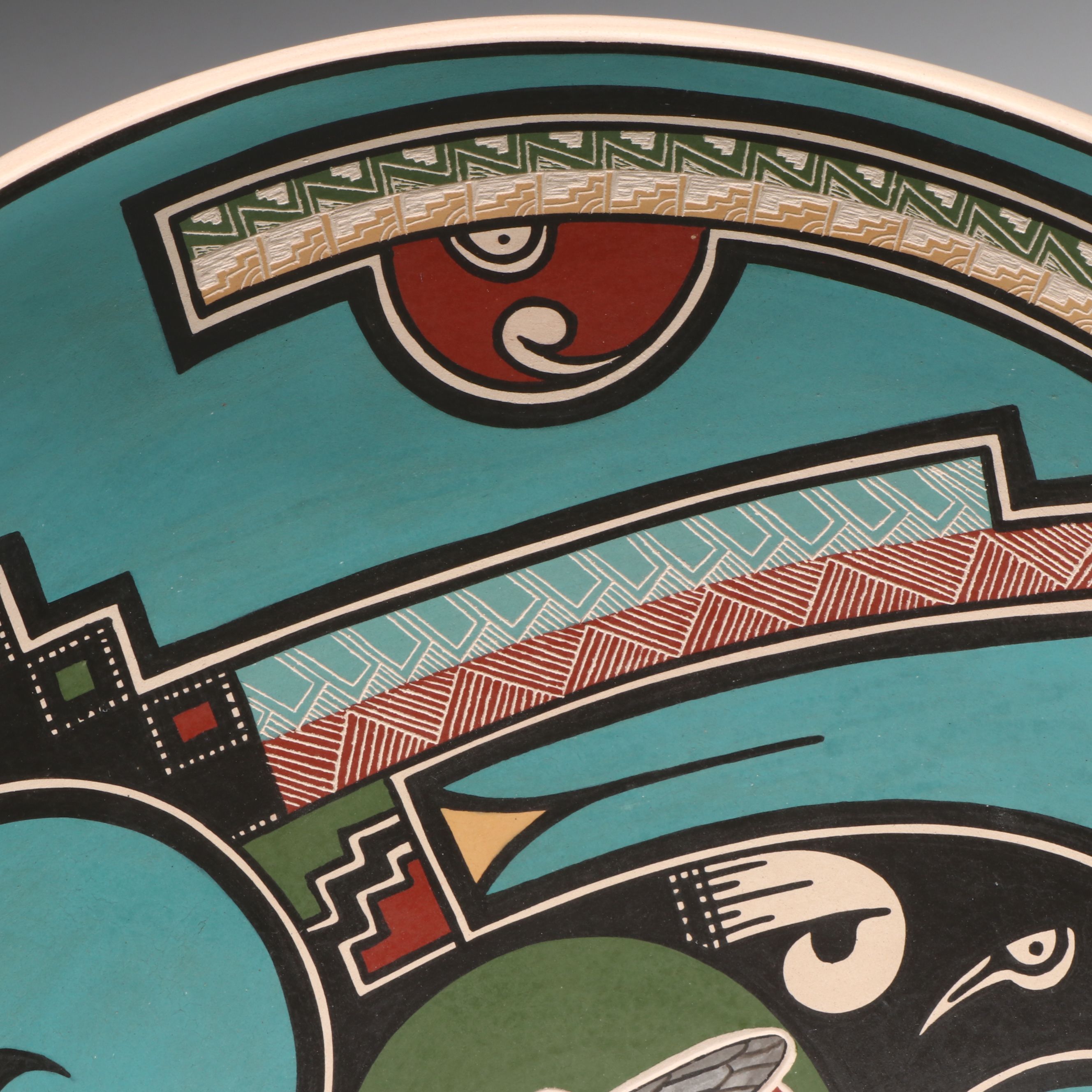 Janet Pedregón Mata Ortiz Pueblo Polychrome Pottery Bowl