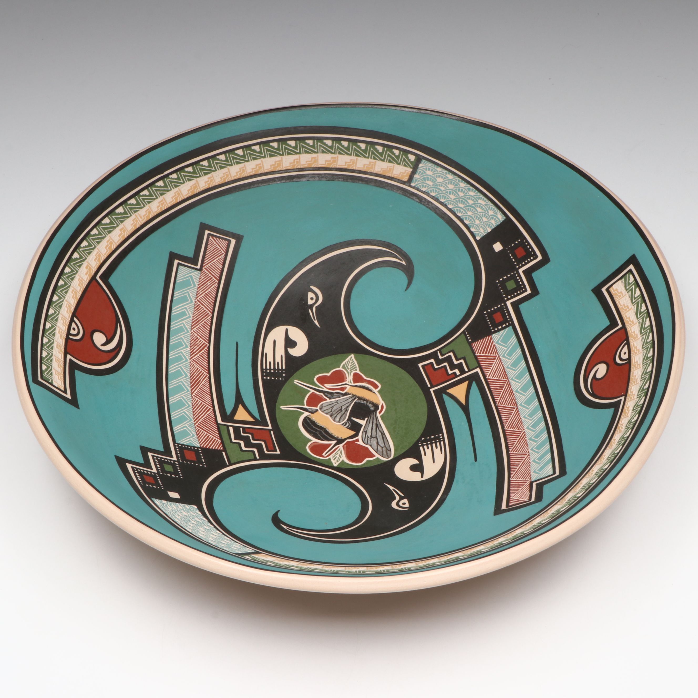 Janet Pedregón Mata Ortiz Pueblo Polychrome Pottery Bowl