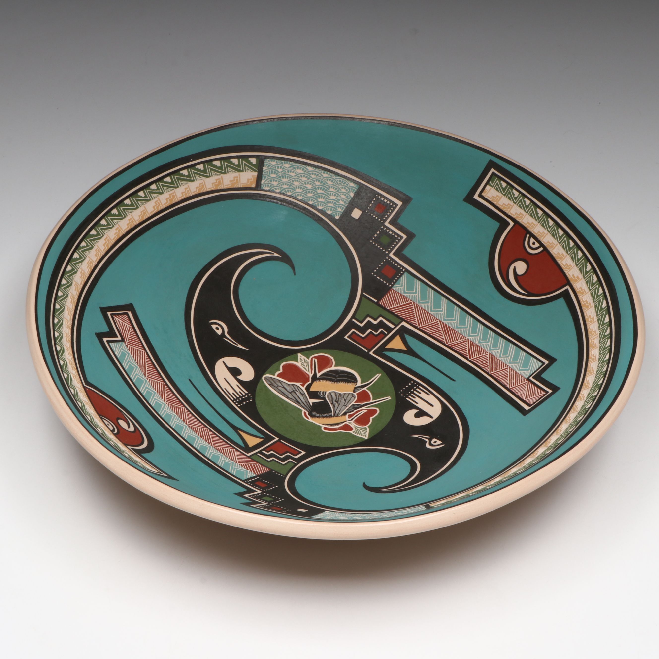 Janet Pedregón Mata Ortiz Pueblo Polychrome Pottery Bowl