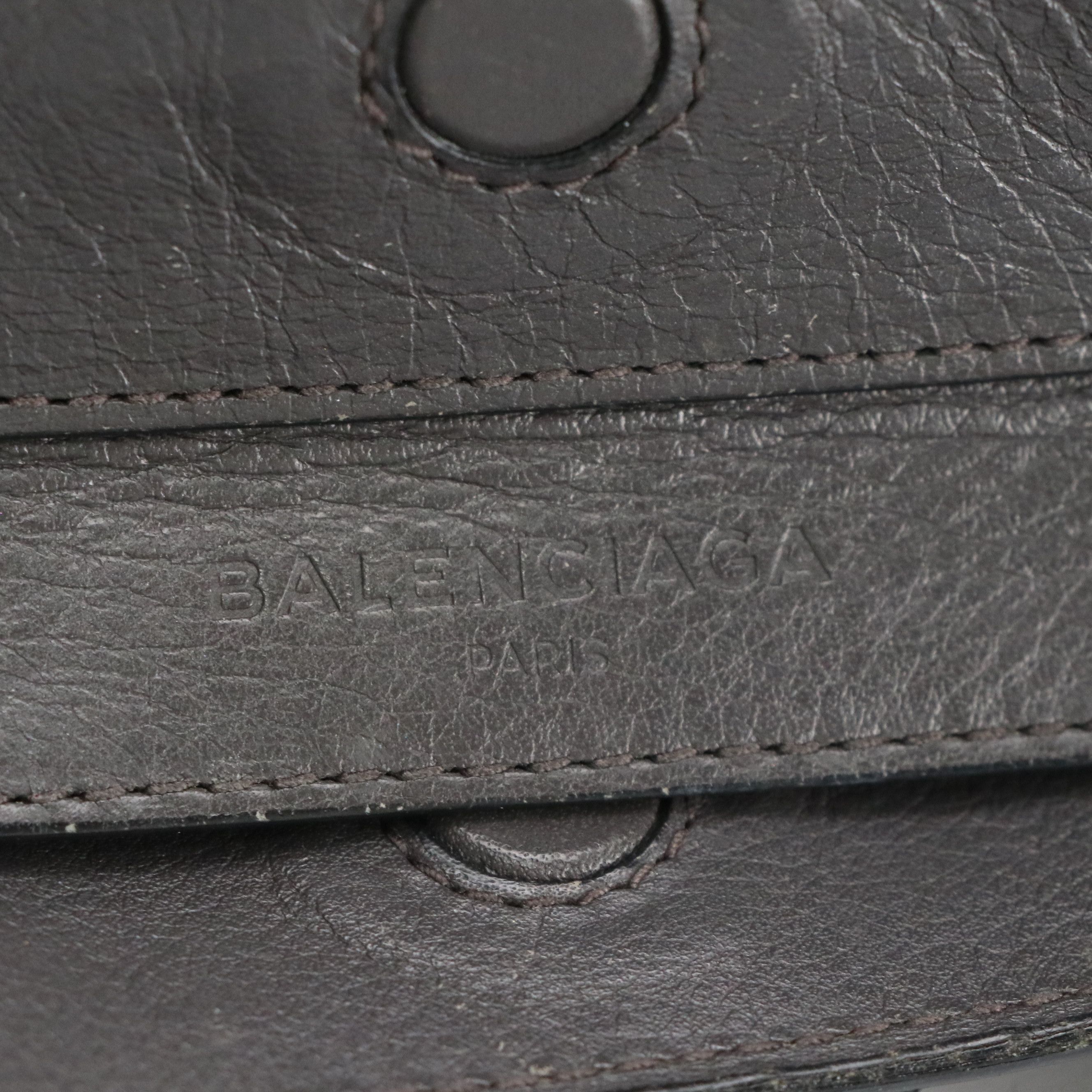 Balenciaga Classic Papier A4 Mini Two-Way Tote Bag in Dark Gray Calfskin Leather