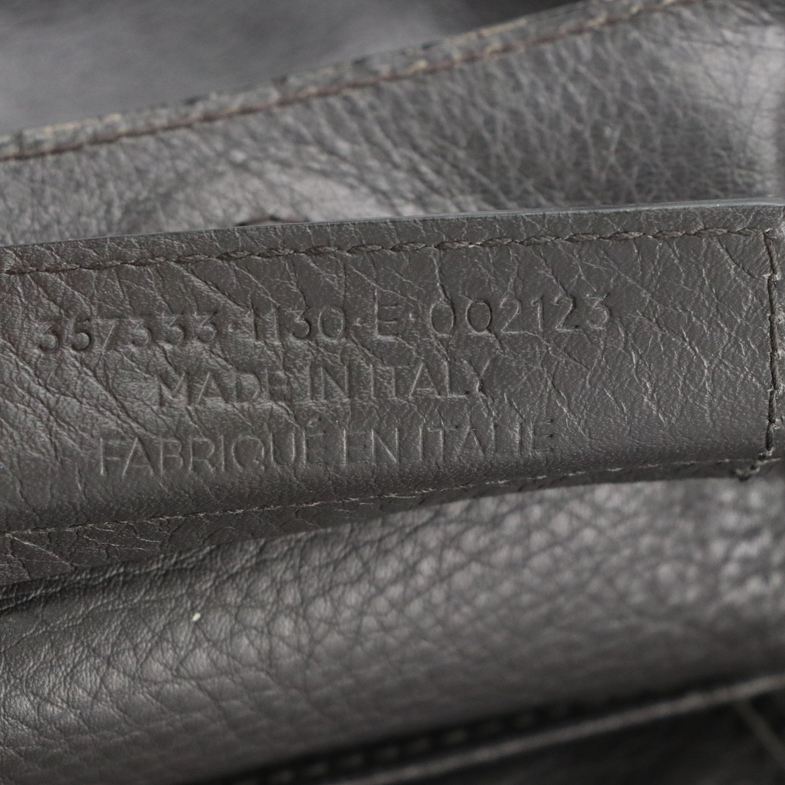 Balenciaga Classic Papier A4 Mini Two-Way Tote Bag in Dark Gray Calfskin Leather