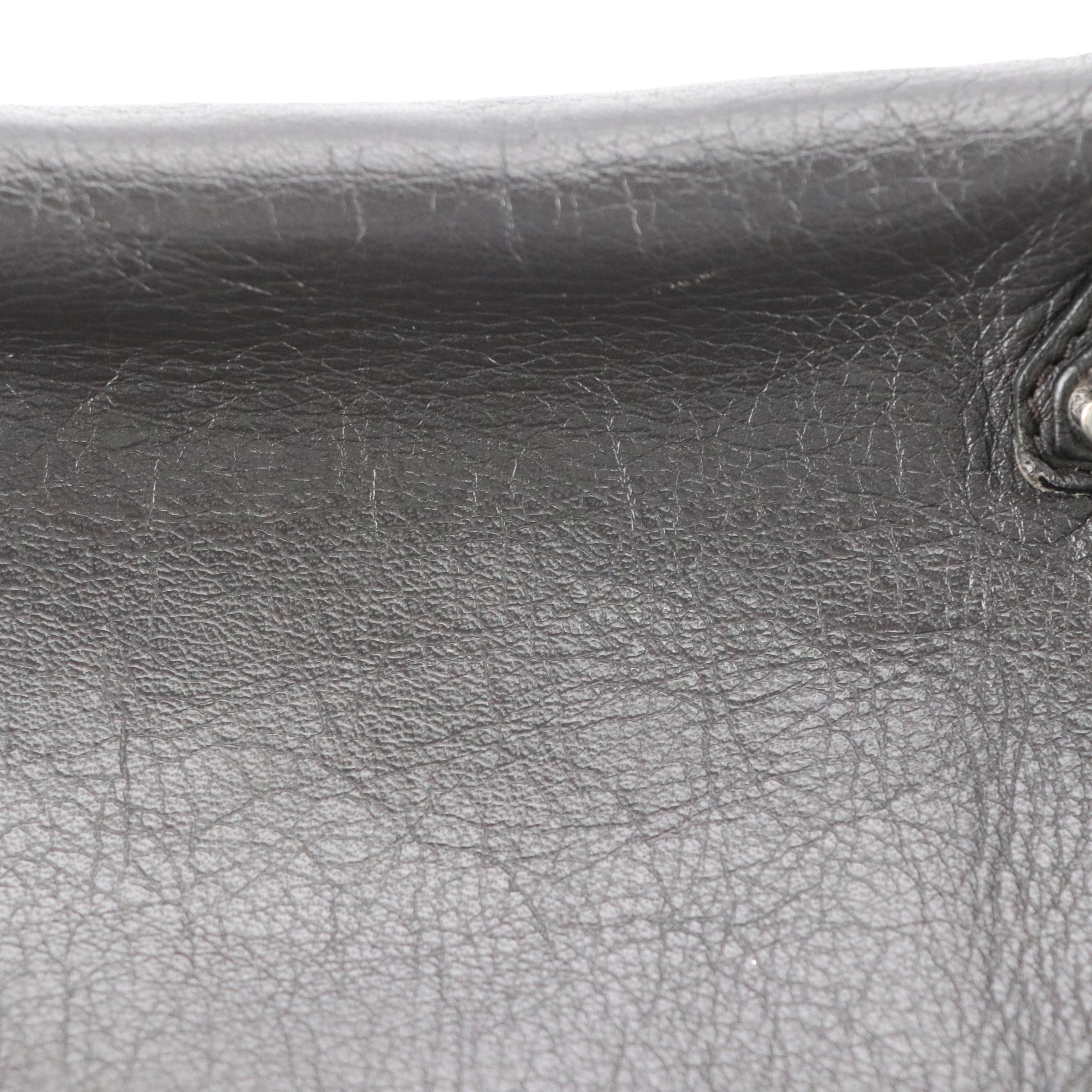 Balenciaga Classic Papier A4 Mini Two-Way Tote Bag in Dark Gray Calfskin Leather