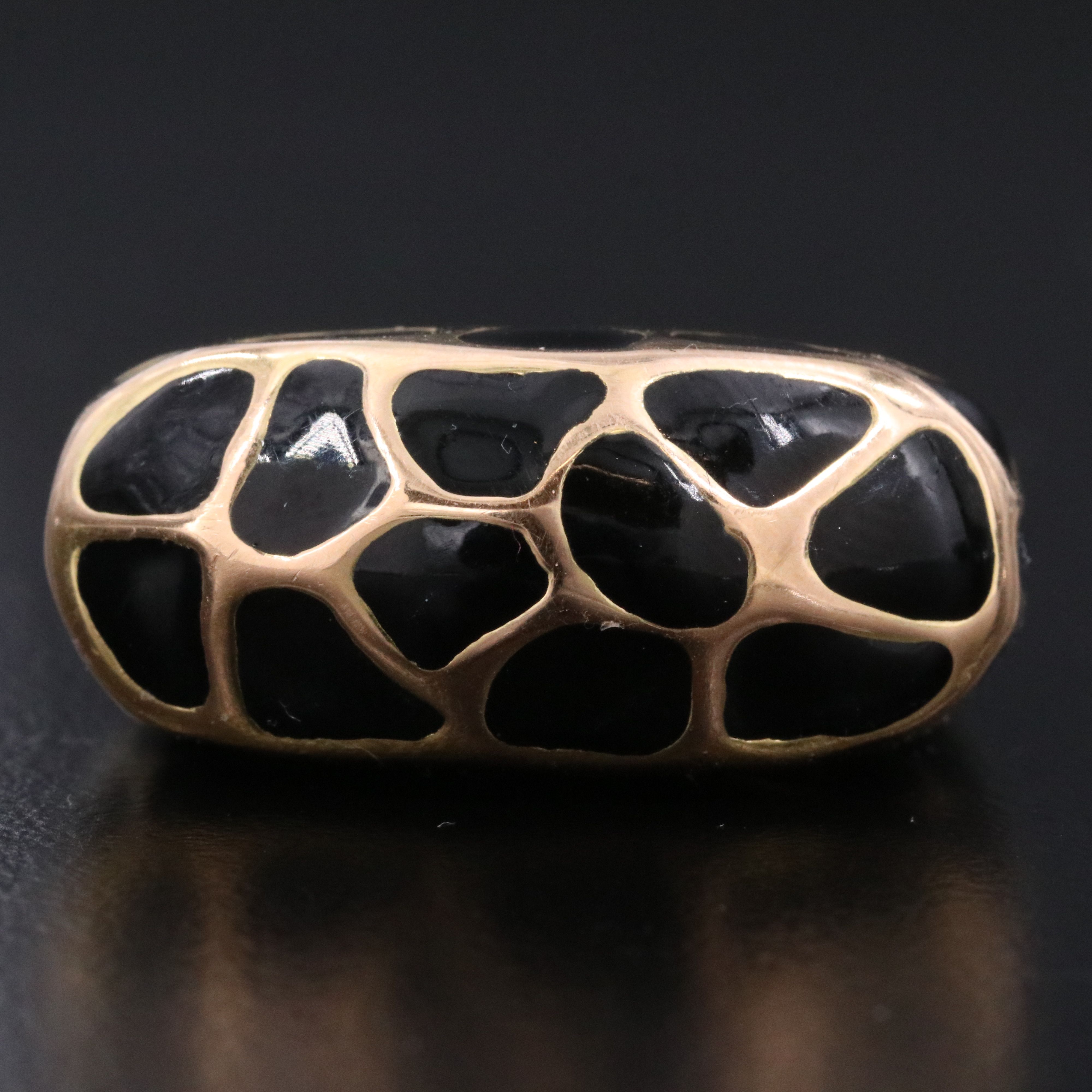 14K Electroformed Animal Print Ring