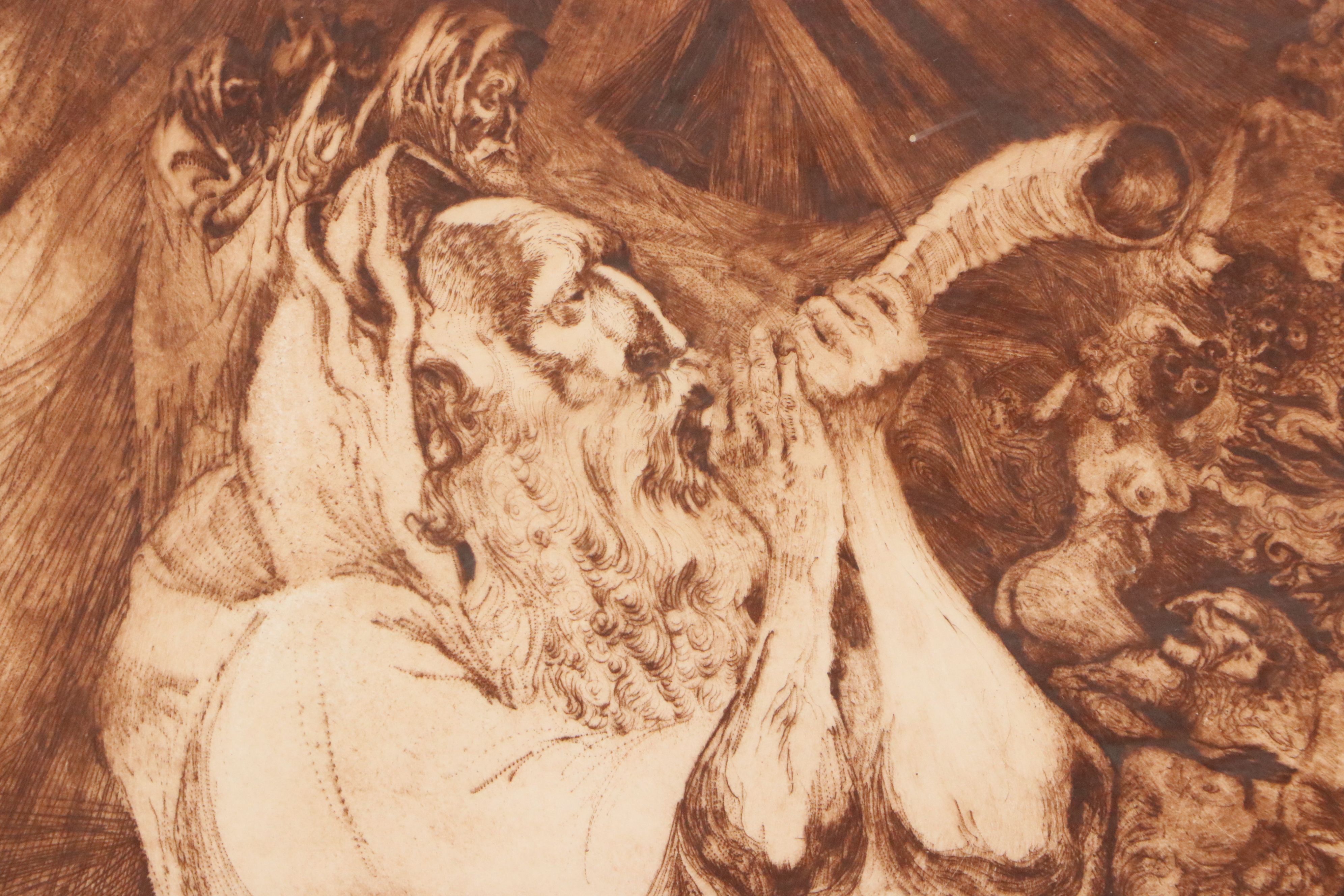 Symbolist Style Etching "Holocaust," 1981