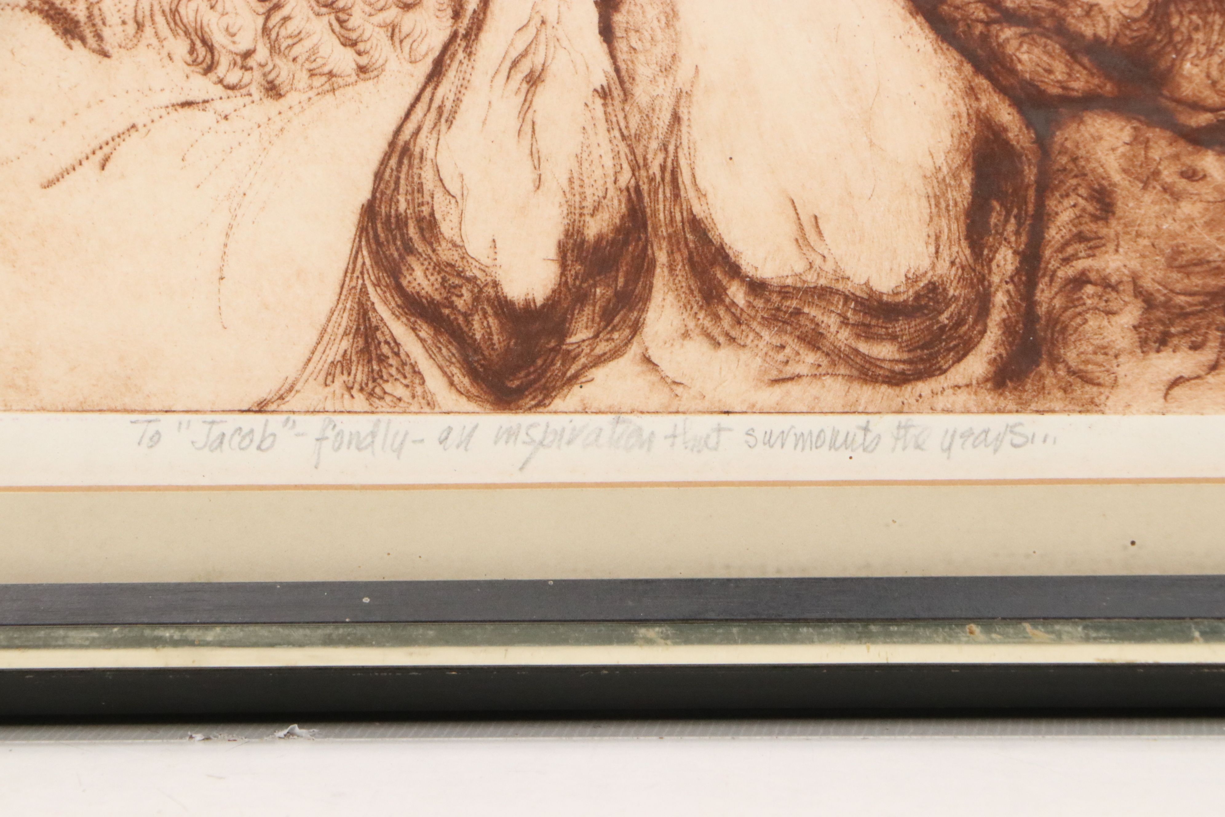 Symbolist Style Etching "Holocaust," 1981