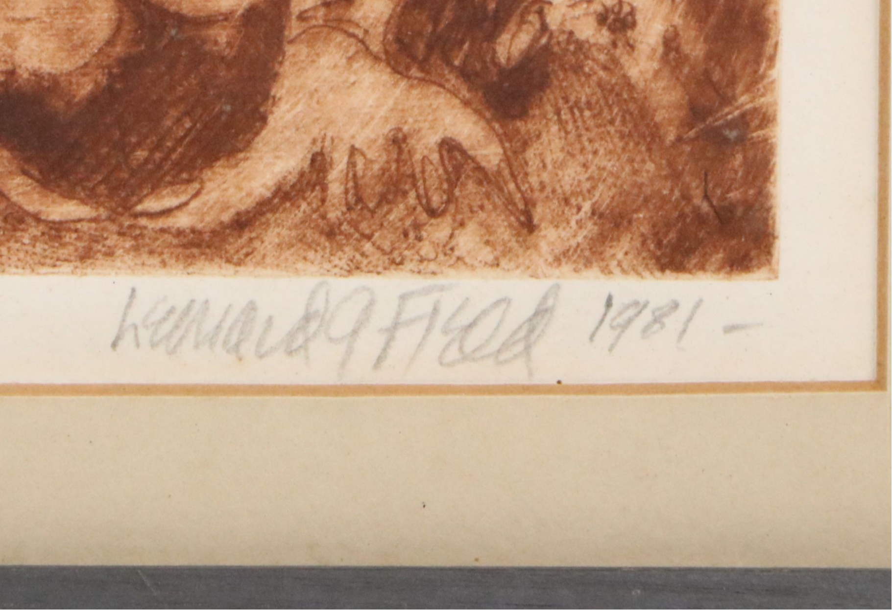 Symbolist Style Etching "Holocaust," 1981