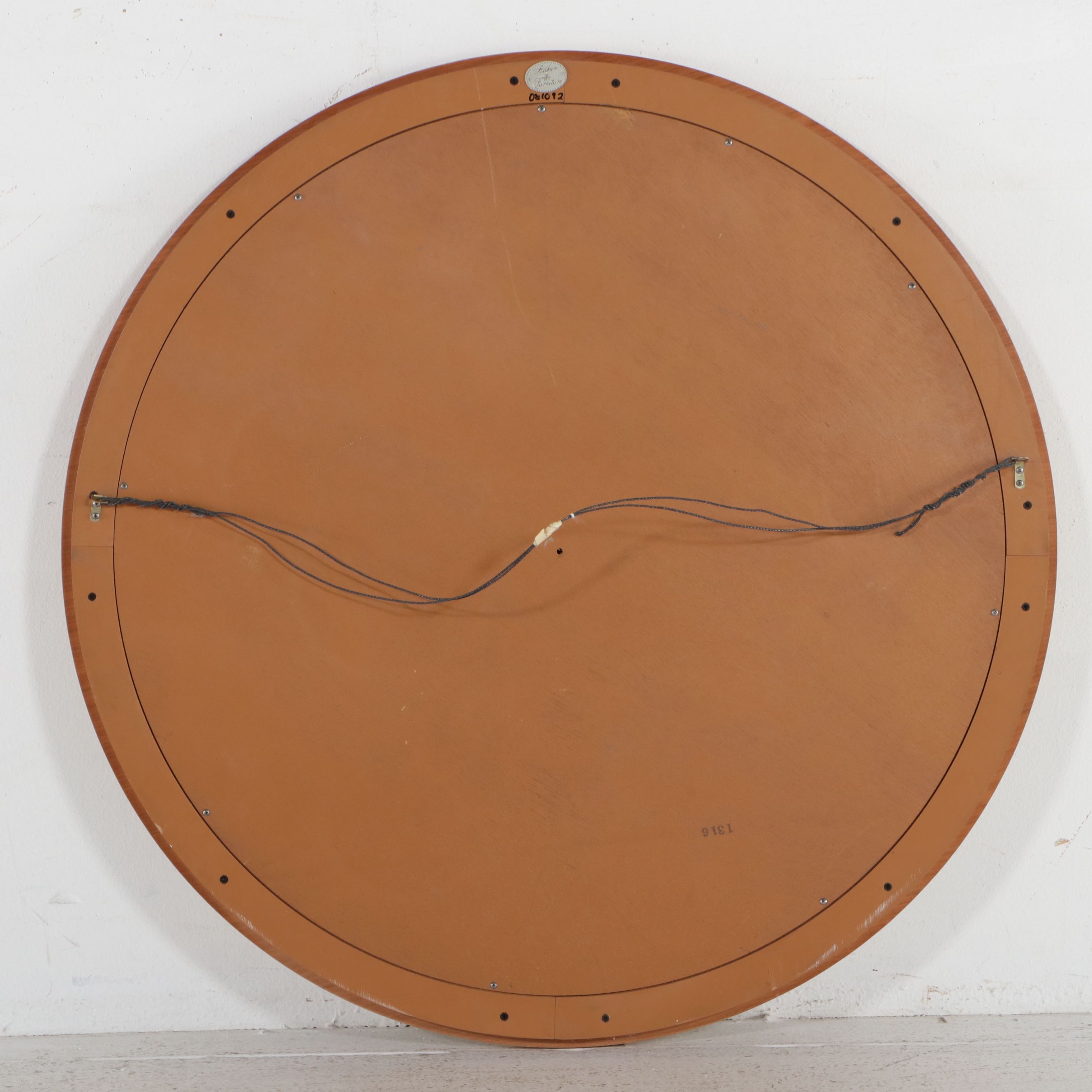 Charles Pfister for Baker Tamo Ash Dresser and Matching Circular Mirror