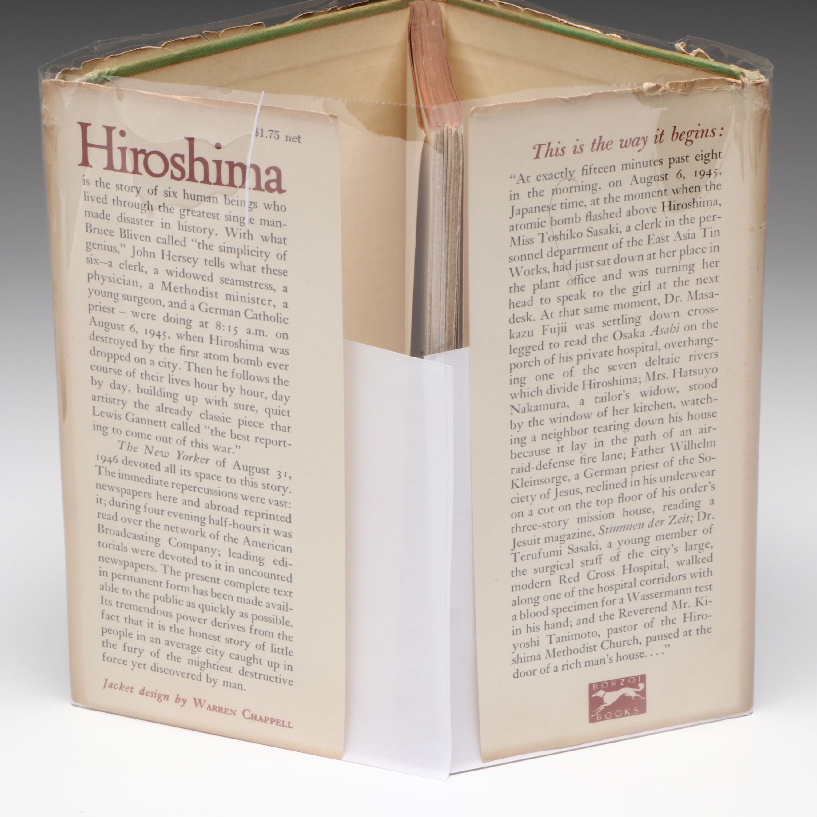 First Edition "Hiroshima" by John Hersey, 1946