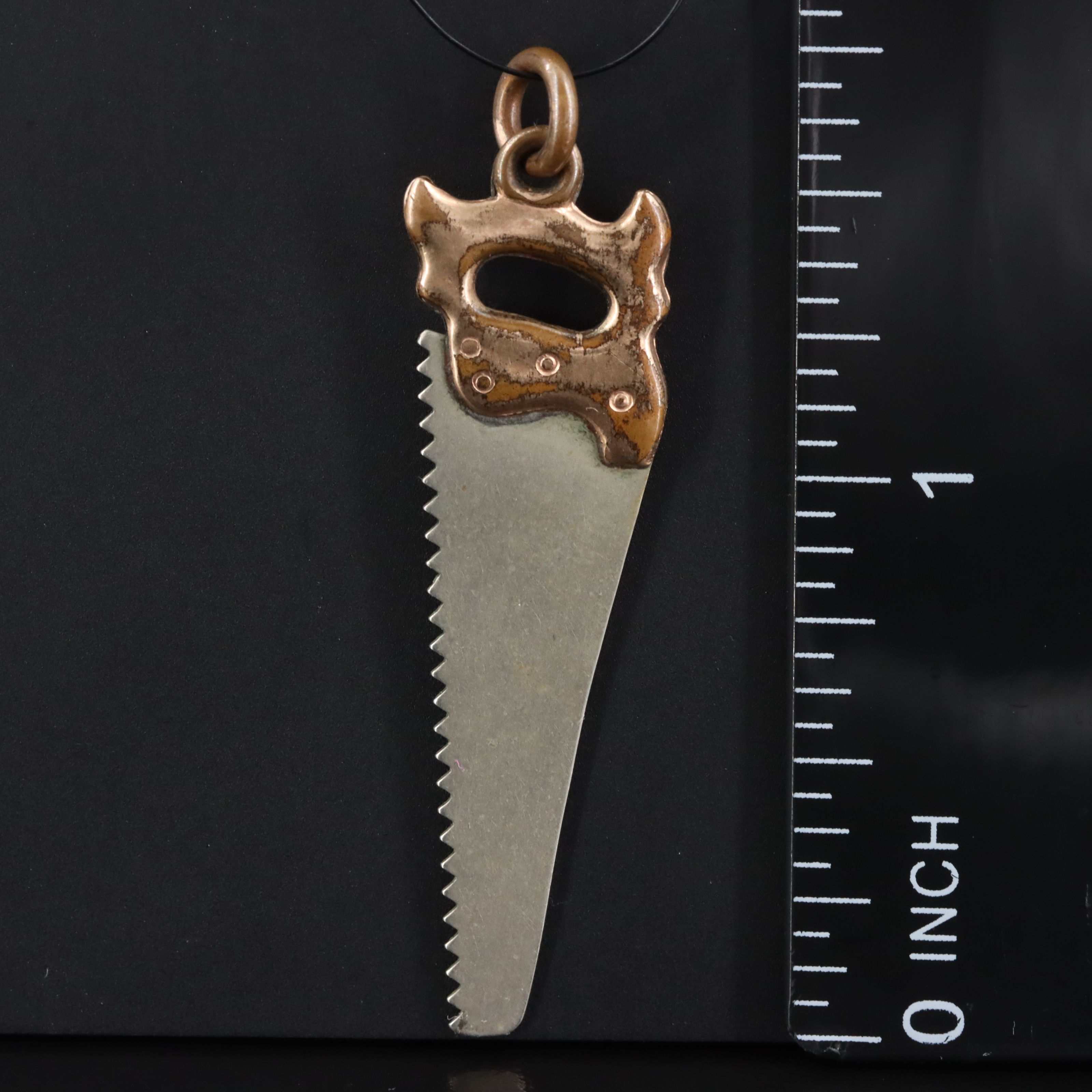 Antique E.C. Atkins & Co. Silver Steel Saws Pendant