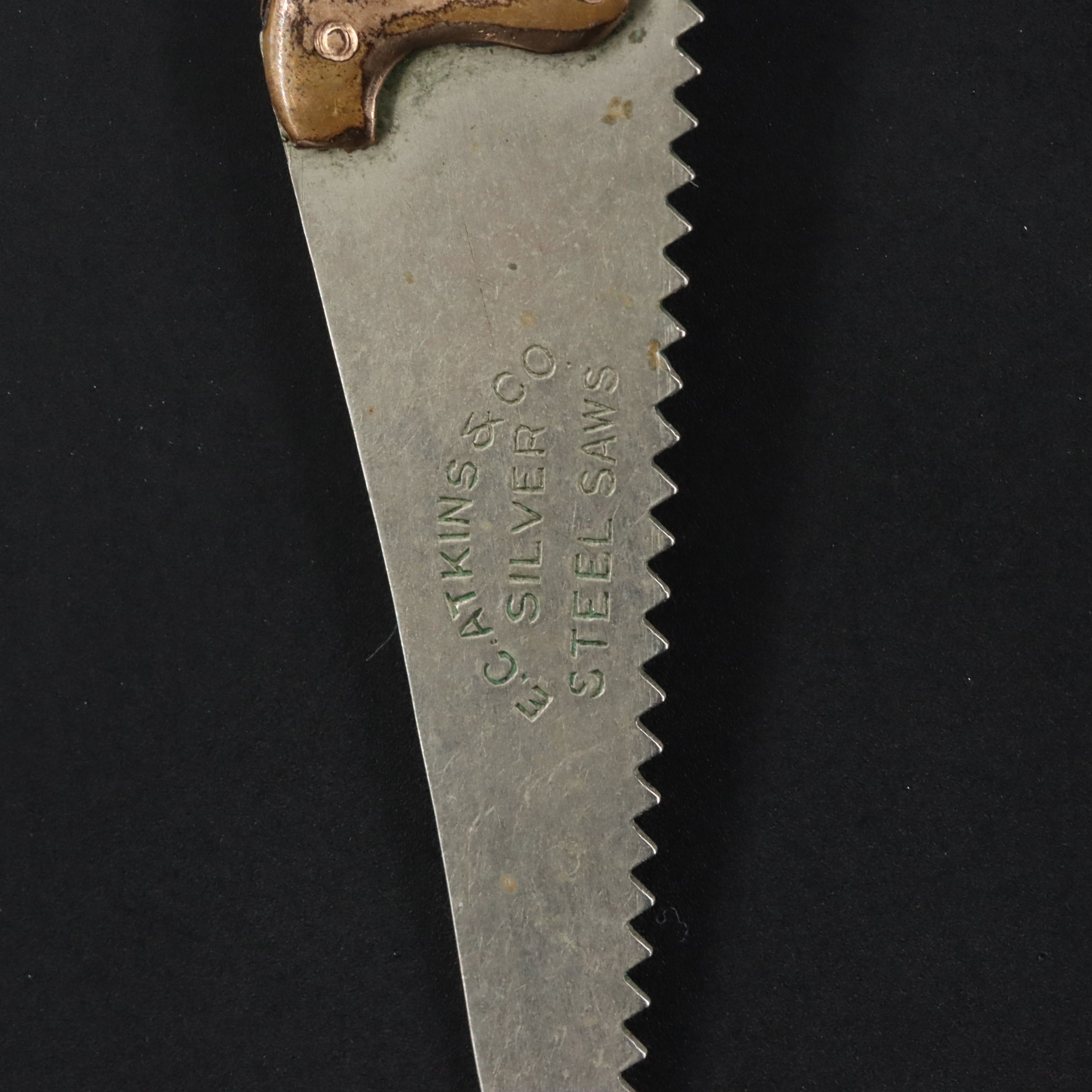 Antique E.C. Atkins & Co. Silver Steel Saws Pendant