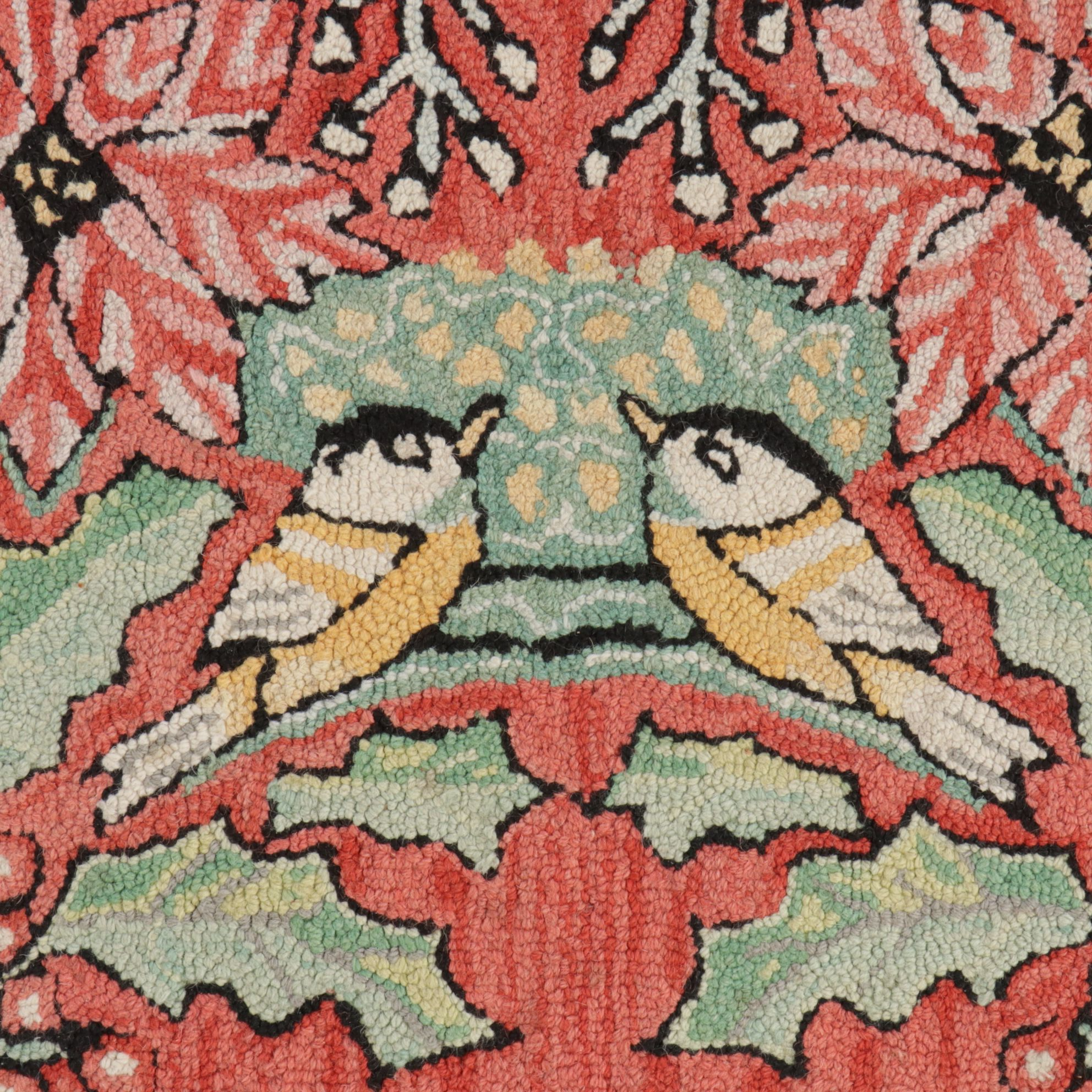 Handmade Hooked Michaelian Home "Bloomer Holiday" Accent Rug and Runner