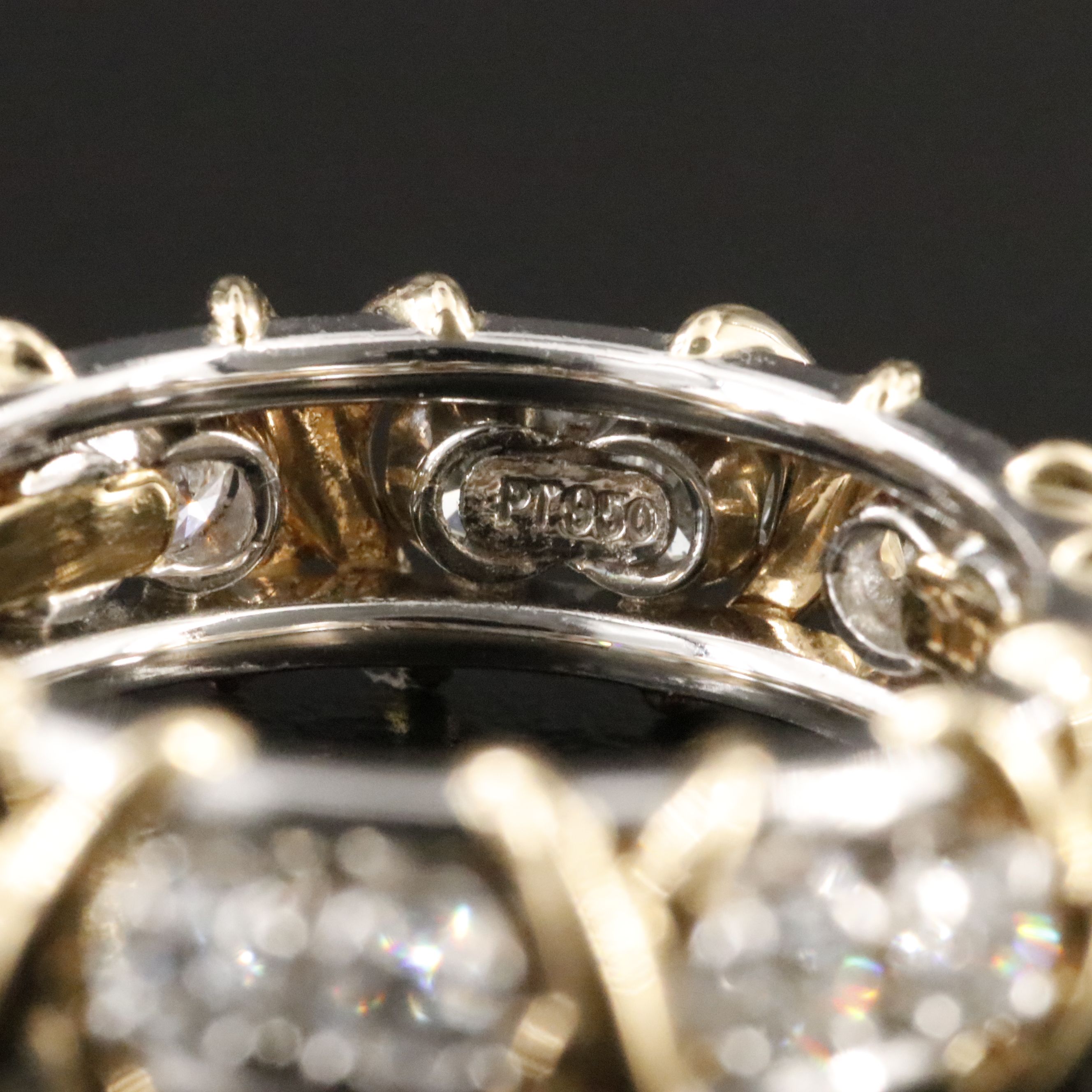 Schlumberger for Tiffany & Co. Sixteen Stone Platinum 18K 1.14 CTW Diamond Ring