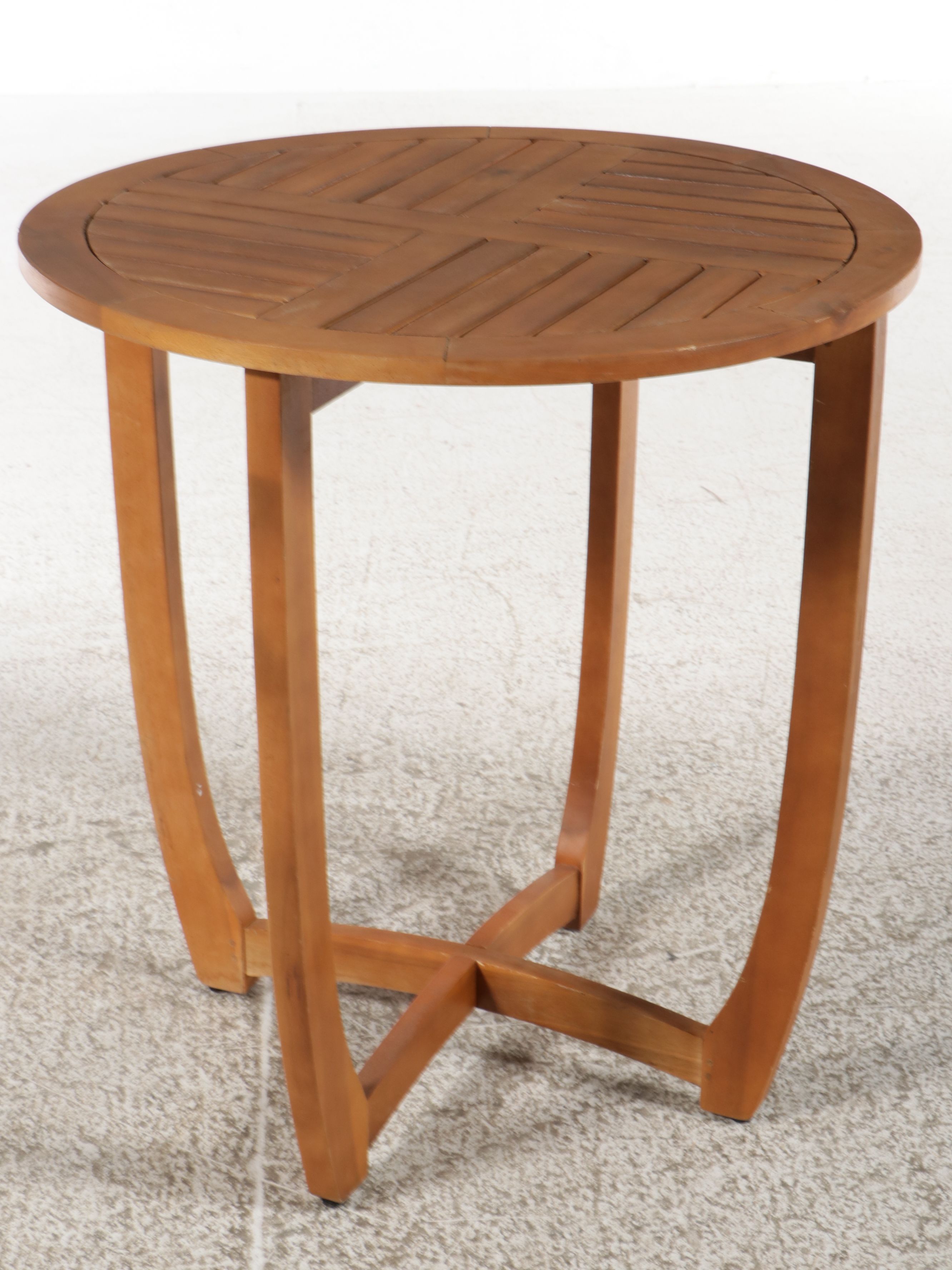 Three-Piece Modern Teak Outdoor Bistro Set