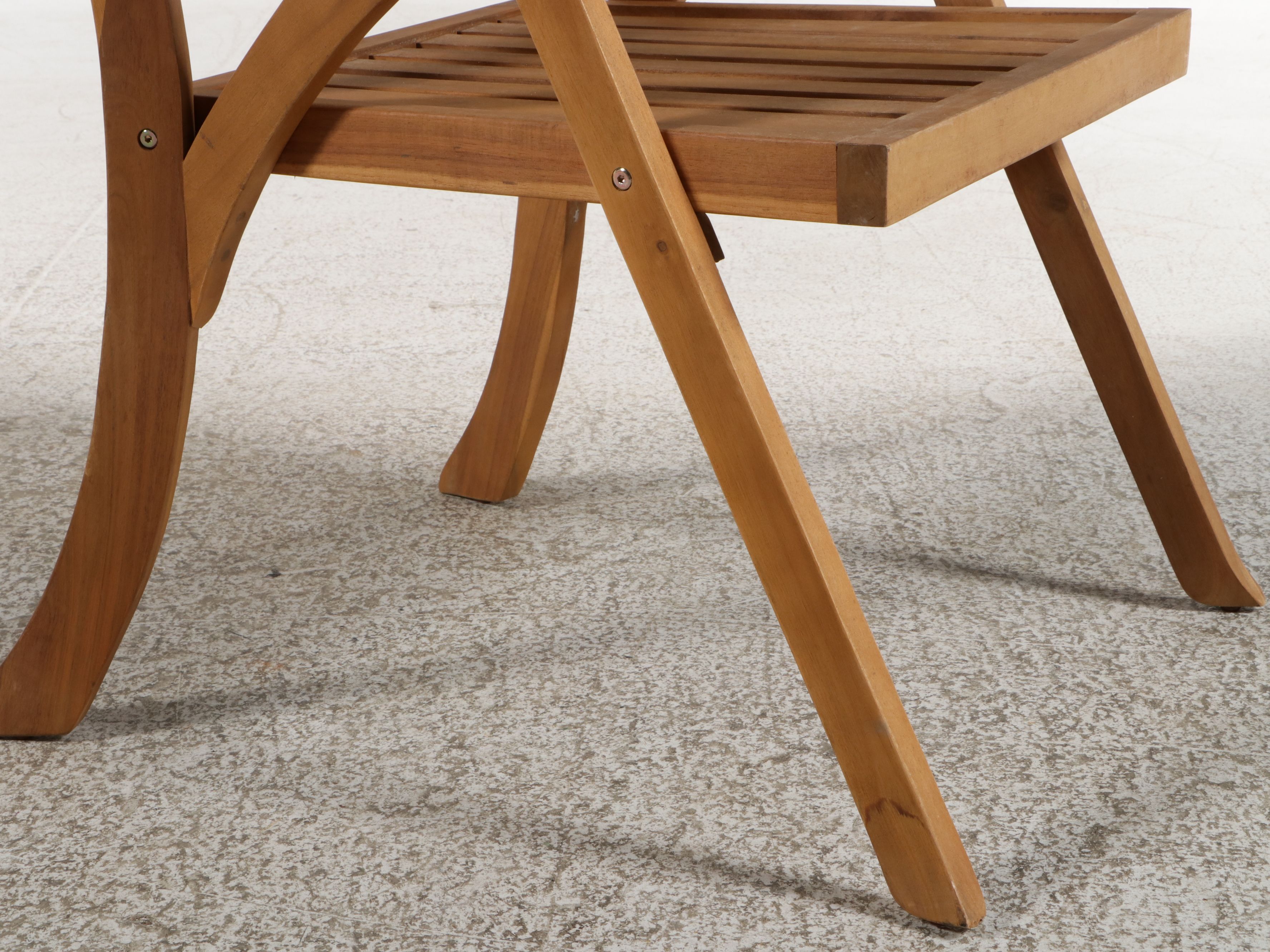 Three-Piece Modern Teak Outdoor Bistro Set