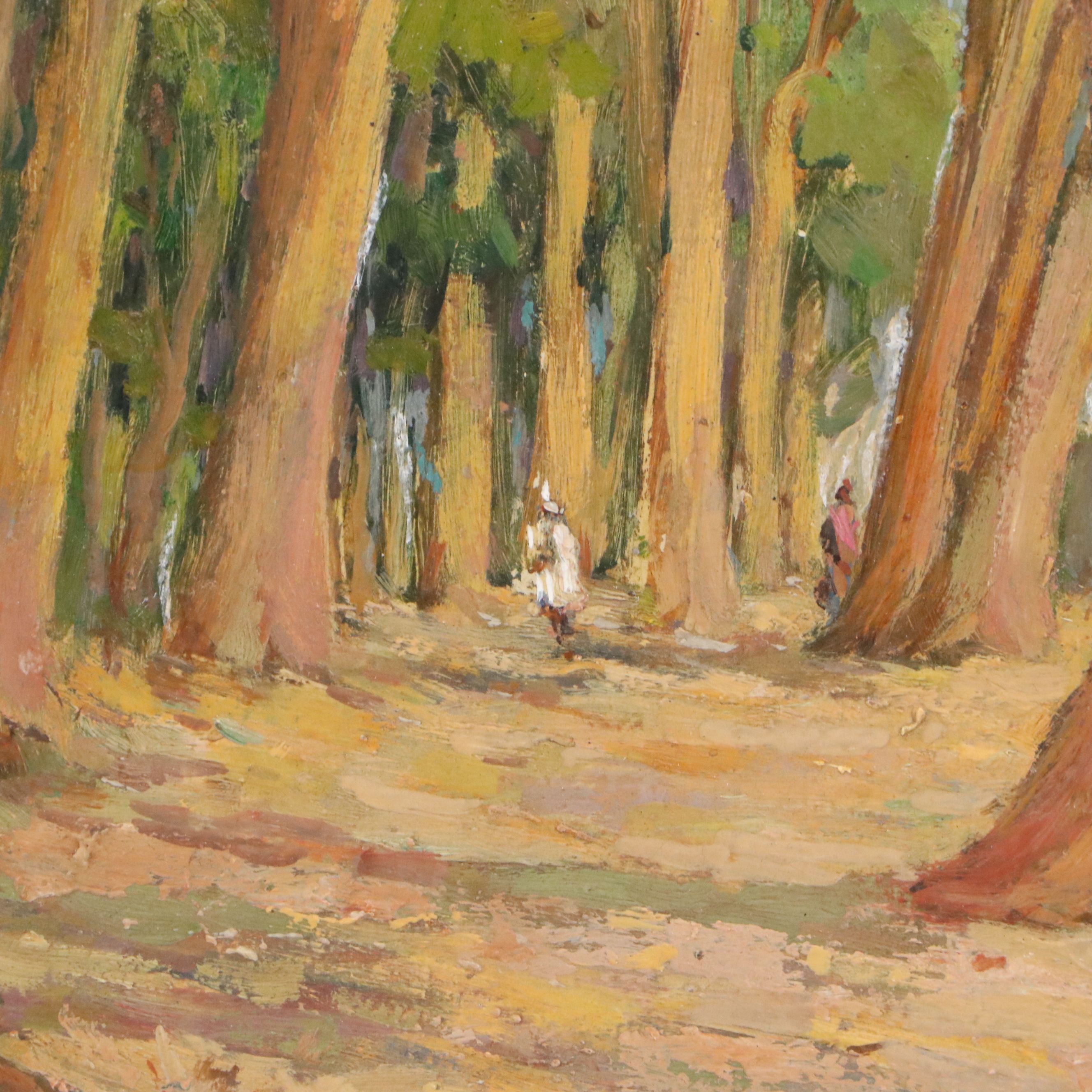 Walter H. Parker Woodland Landscape Oil Painting, Early to Mid-20th Century