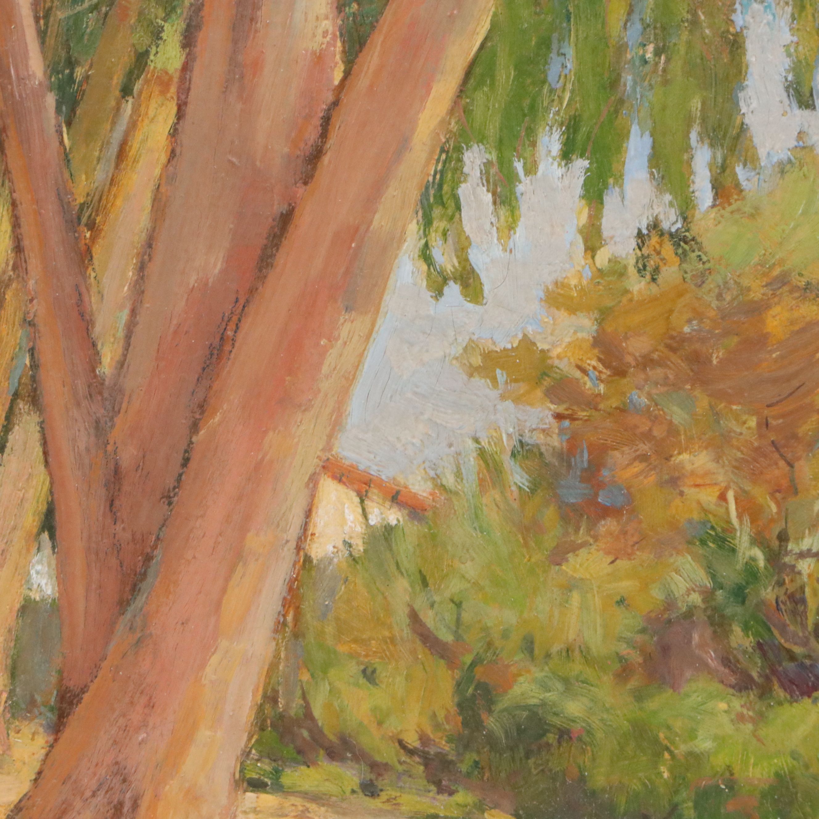 Walter H. Parker Woodland Landscape Oil Painting, Early to Mid-20th Century