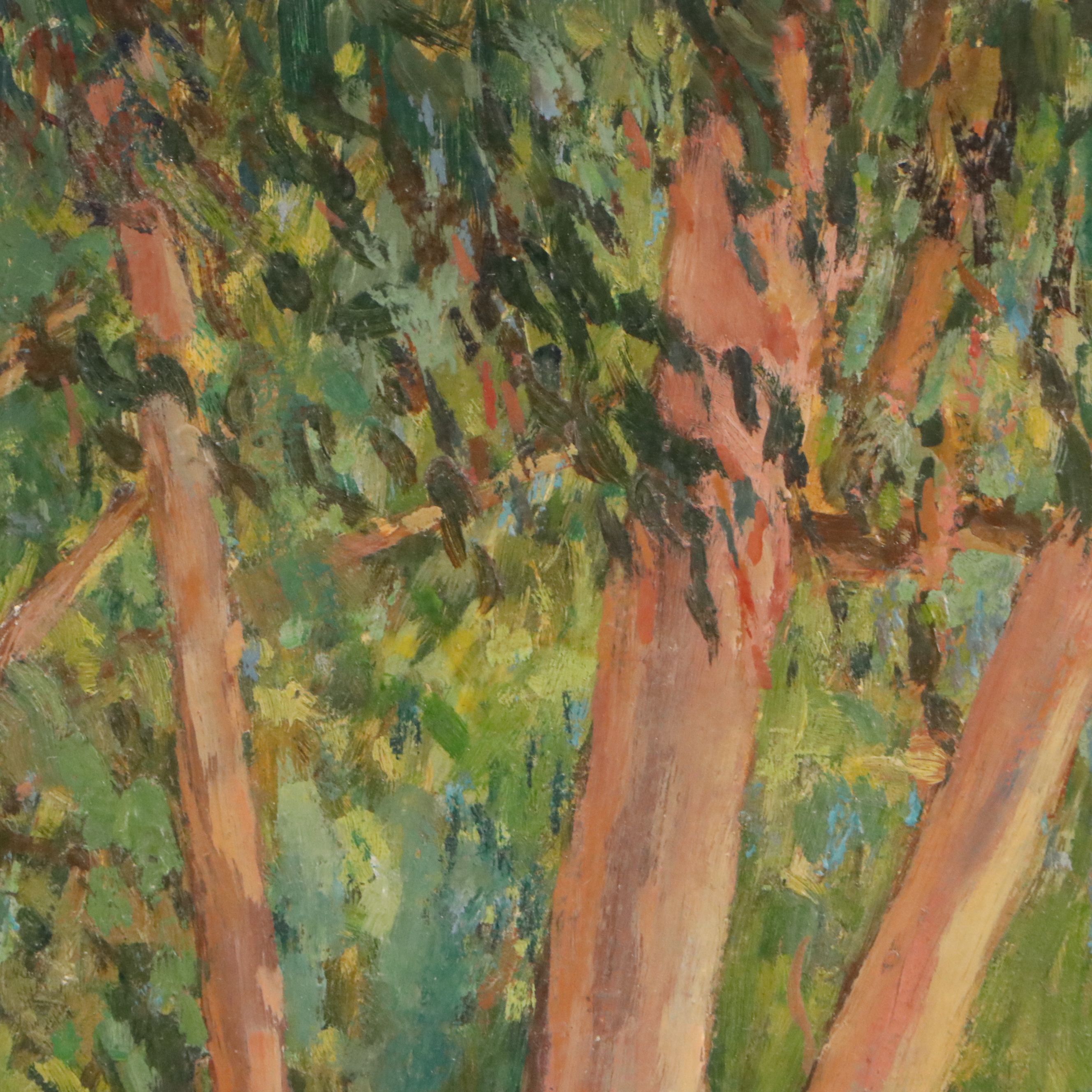 Walter H. Parker Woodland Landscape Oil Painting, Early to Mid-20th Century